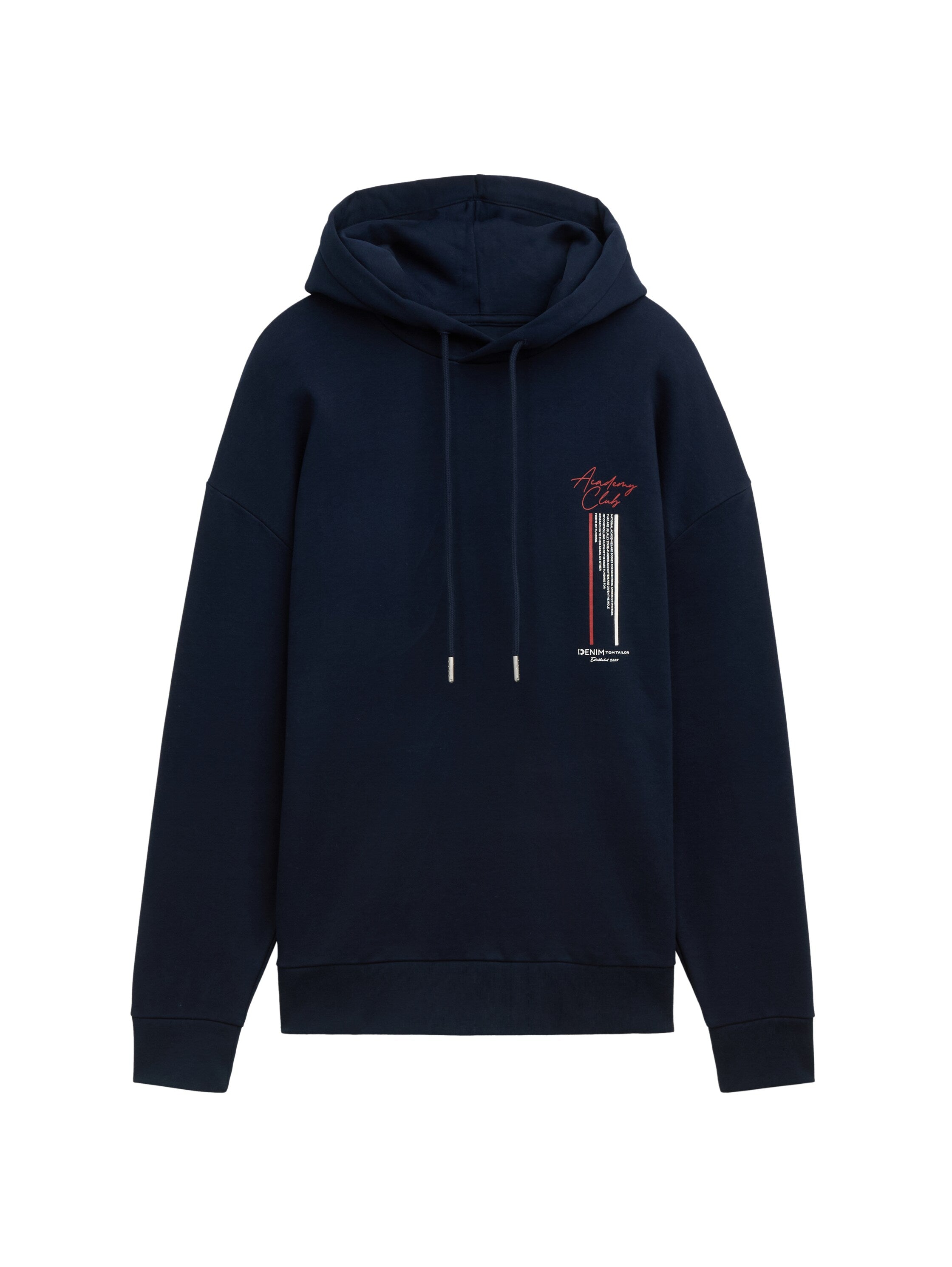 Tom Tailor Relaxed Navy Hoodie With a Print