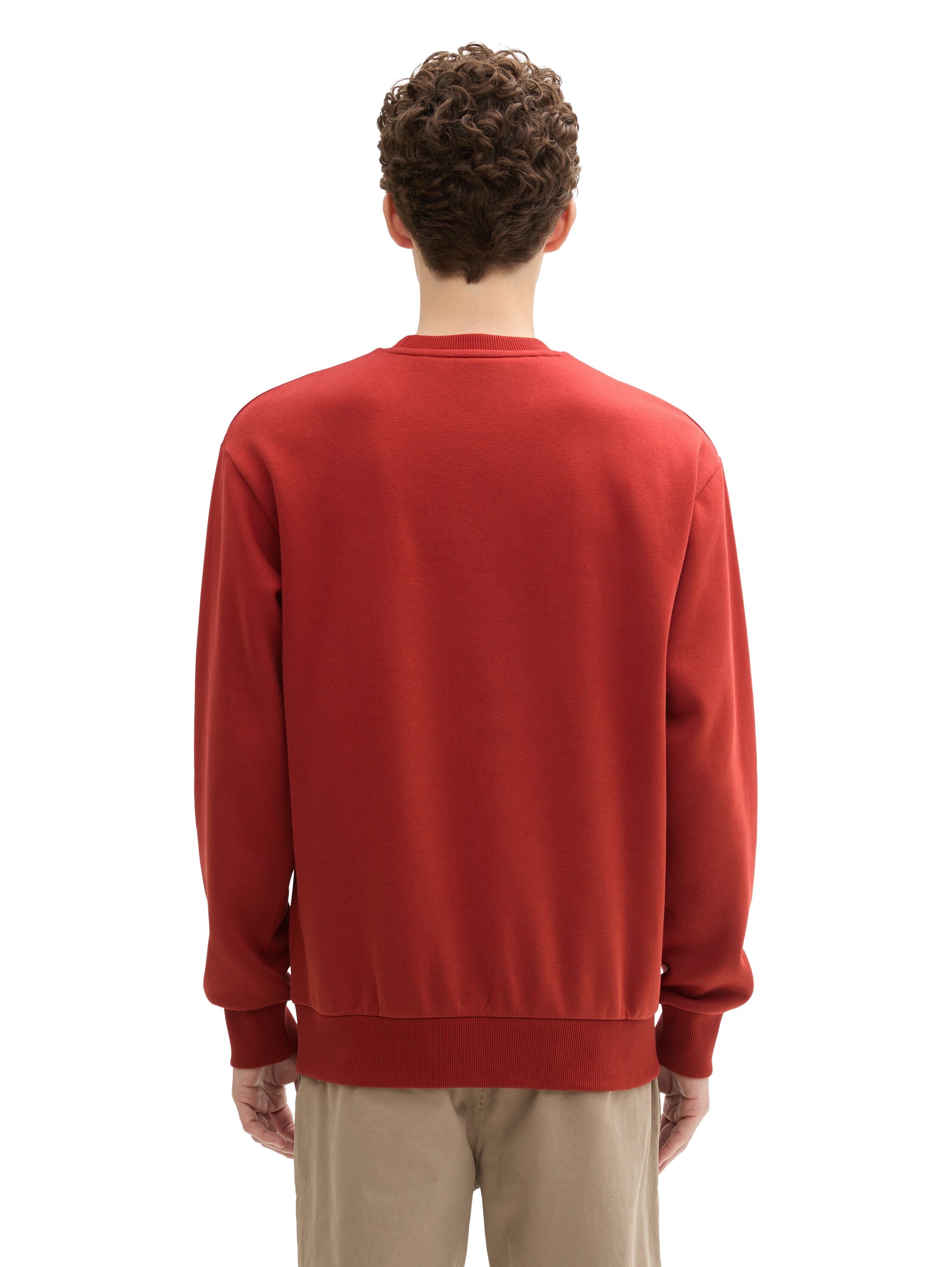 Tom Tailor Red Sweater With A Logo Print