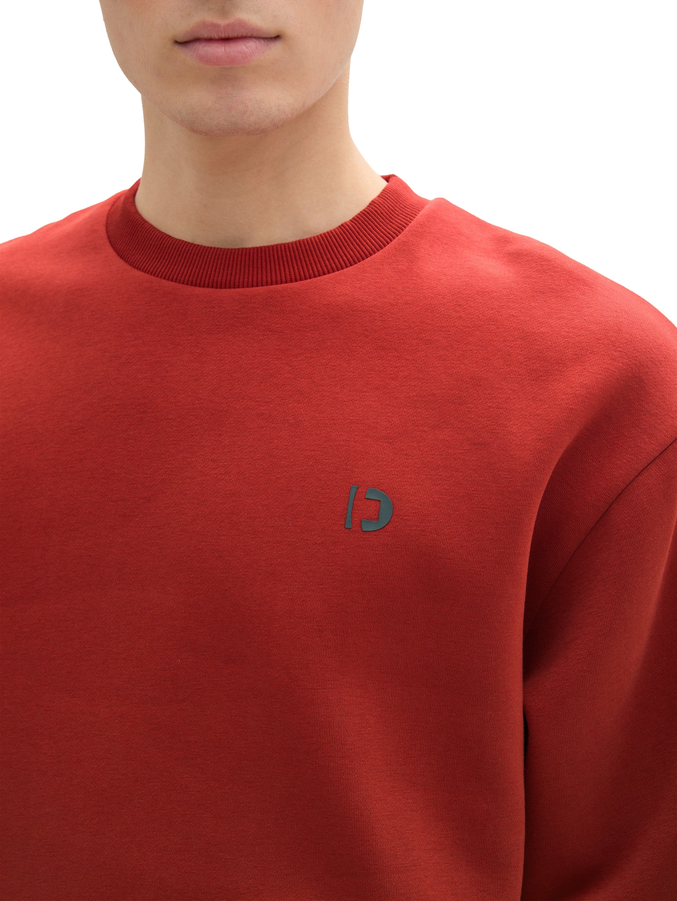 Tom Tailor Red Sweater With A Logo Print