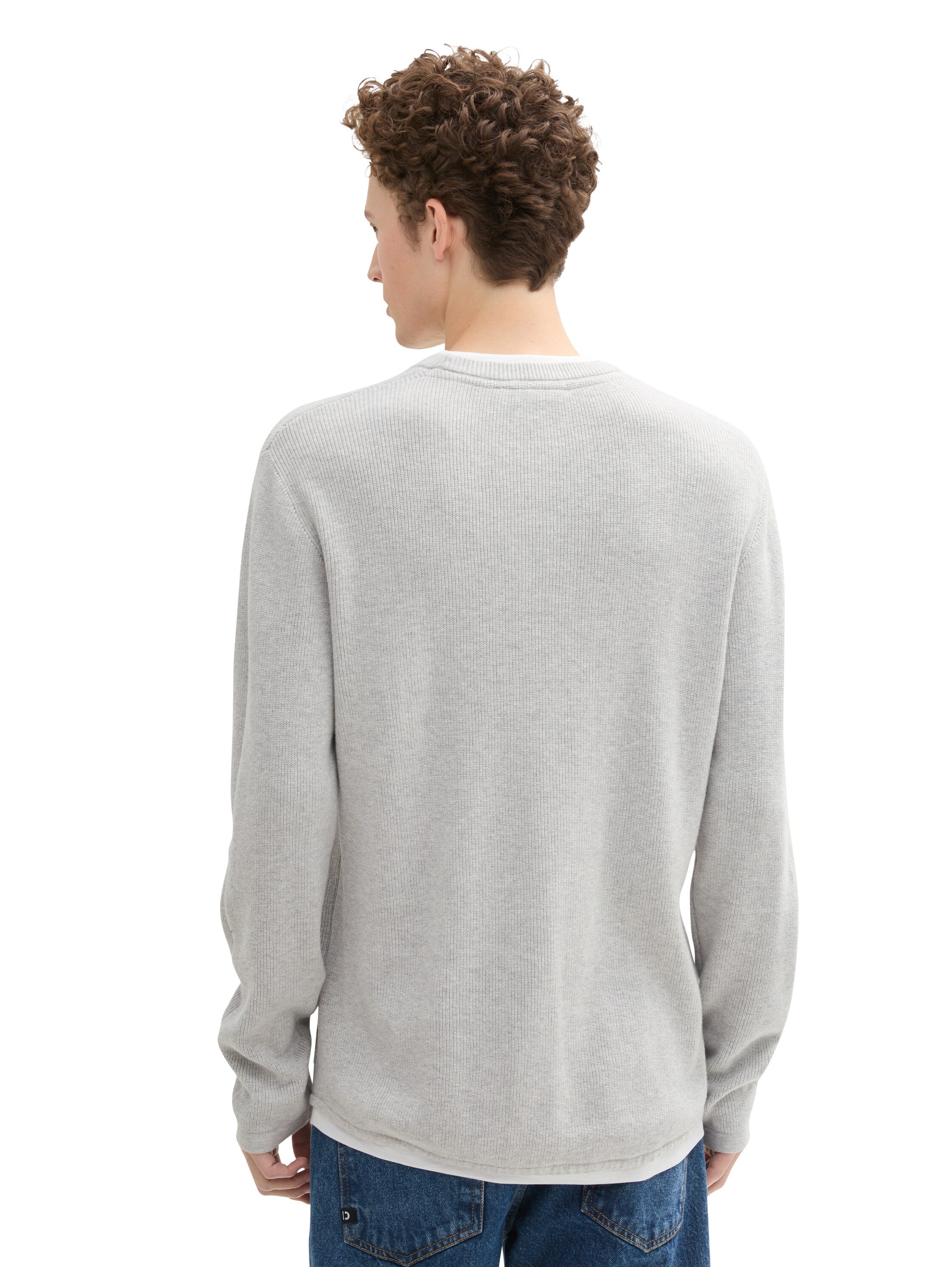 Tom Tailor Knit Grey Sweater 2 in 1 Look