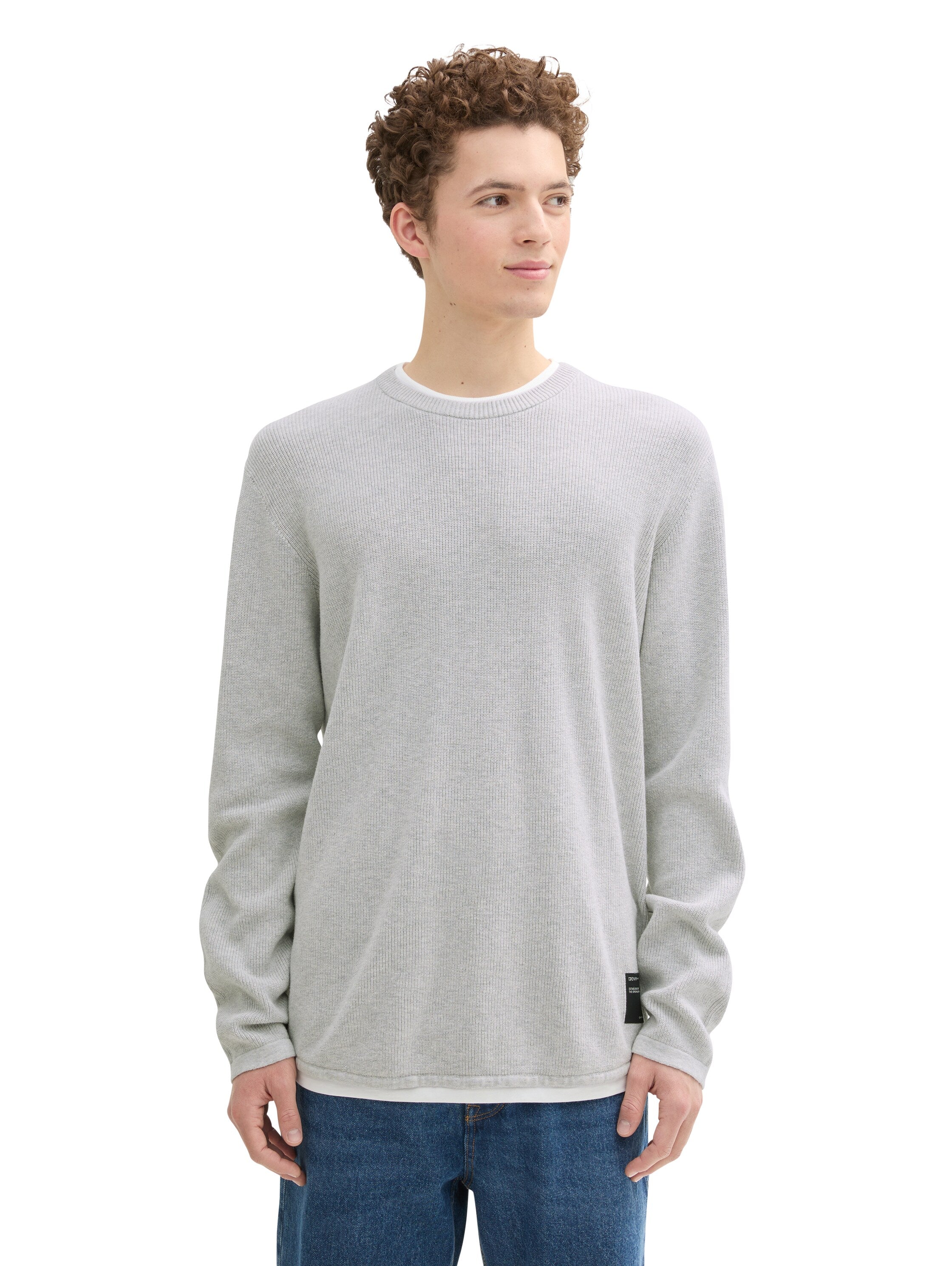 Tom Tailor Knit Grey Sweater 2 in 1 Look