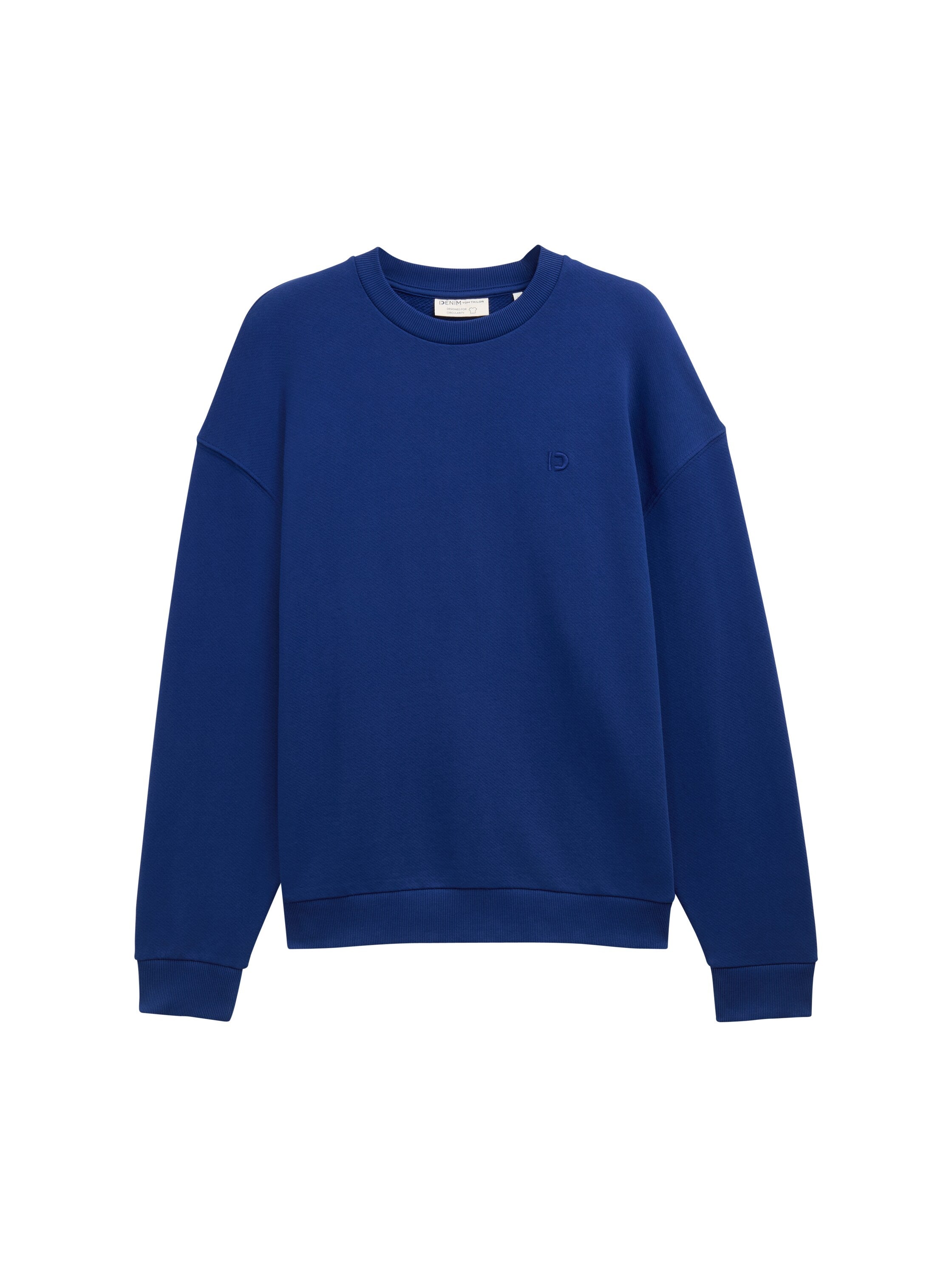 Tom Tailor Round Neck Gitane Sweater With Logo Embroidery