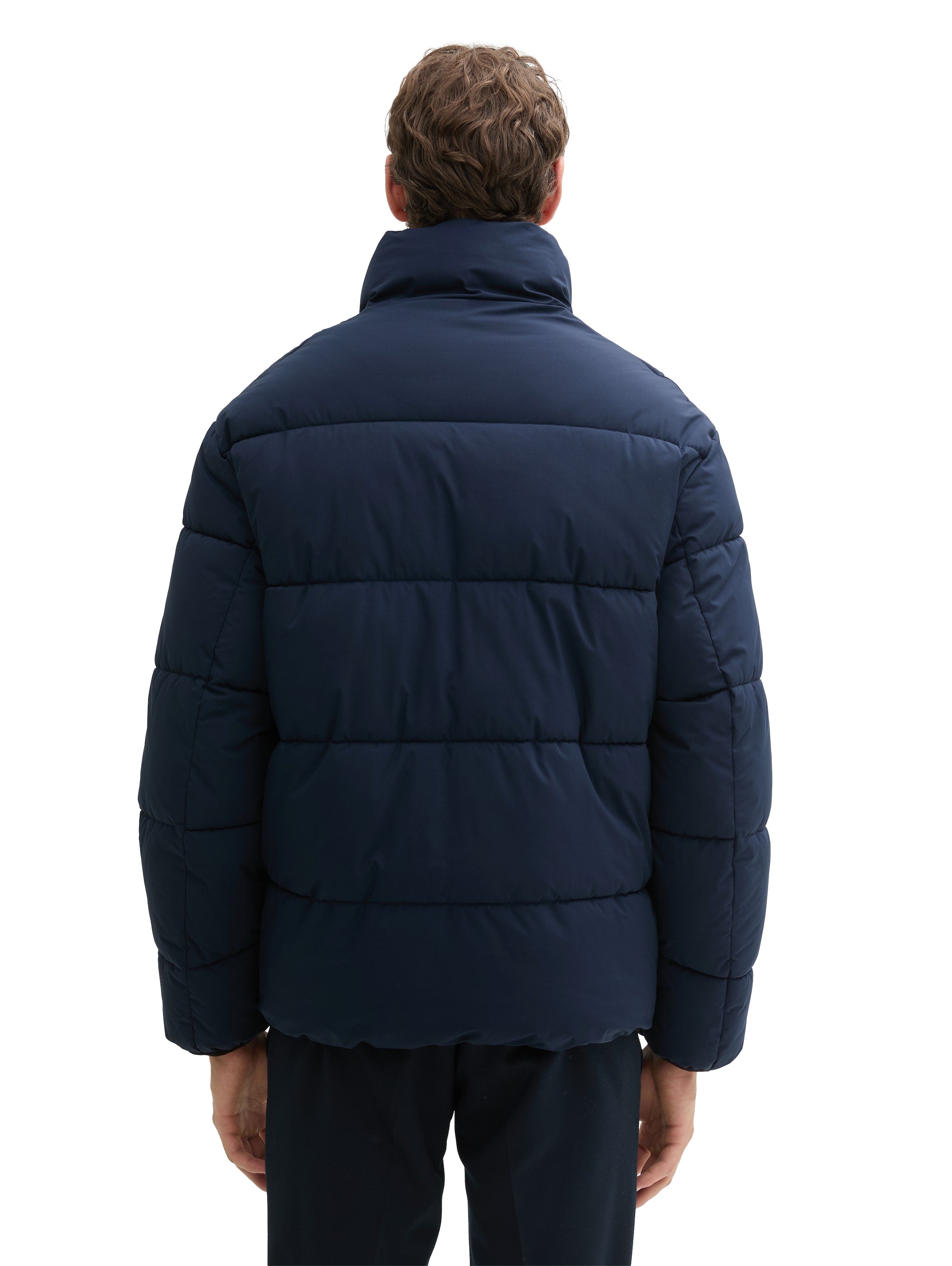 Tom Tailor Water-Repellent Navy Puffer Jacket