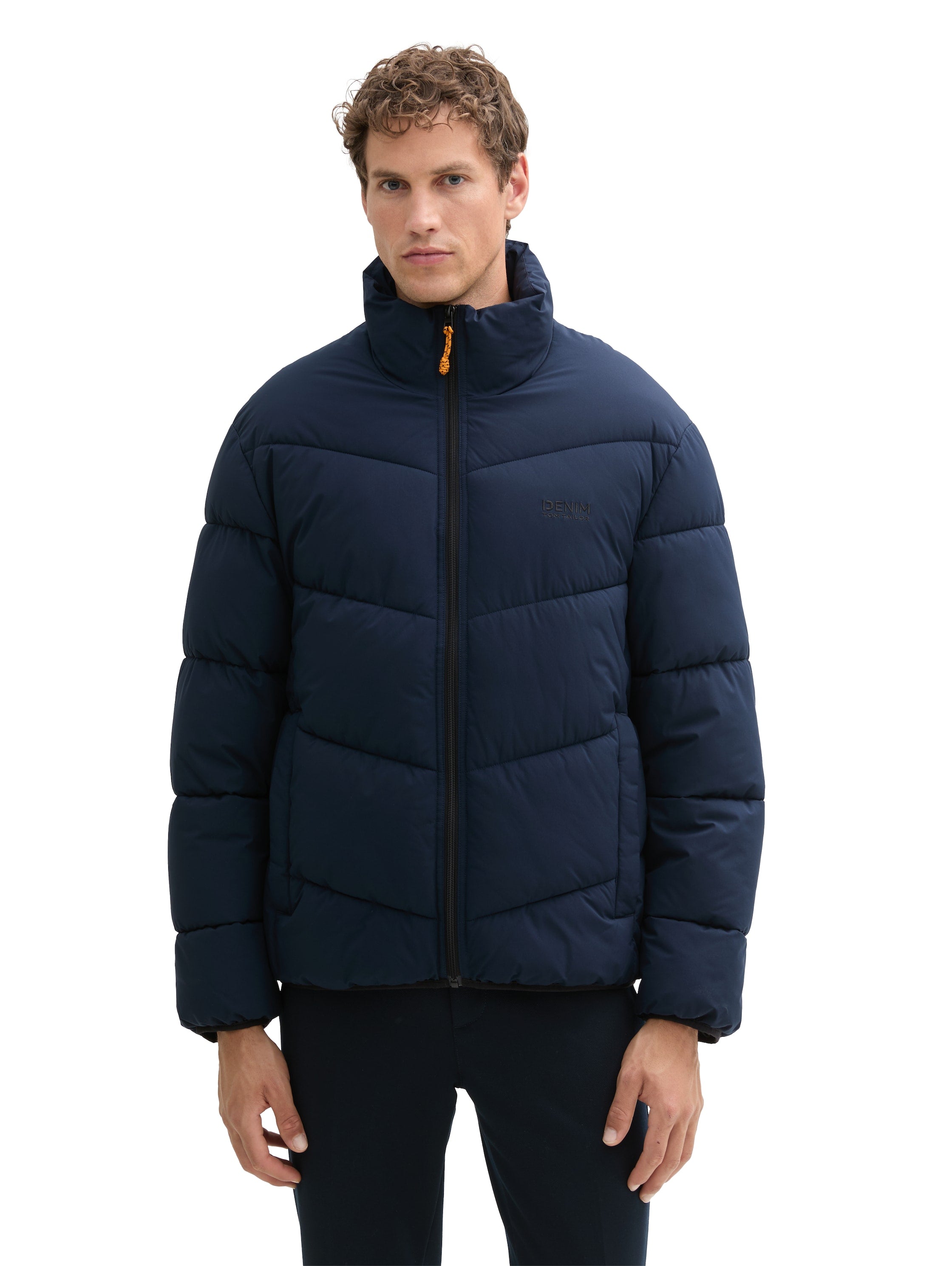 Tom Tailor Water-Repellent Navy Puffer Jacket