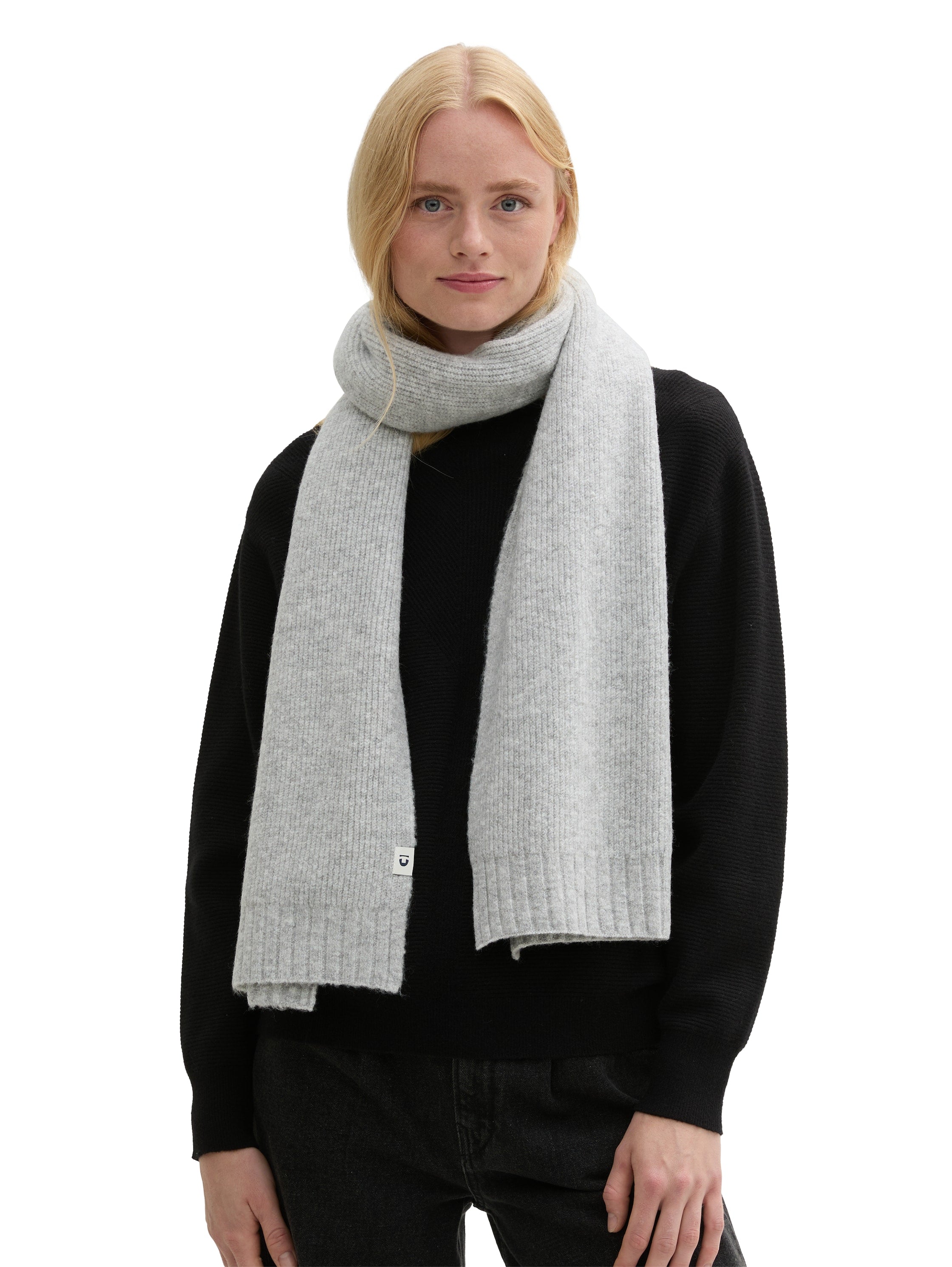 Tom Tailor Knit Wear Light Grey Scarf