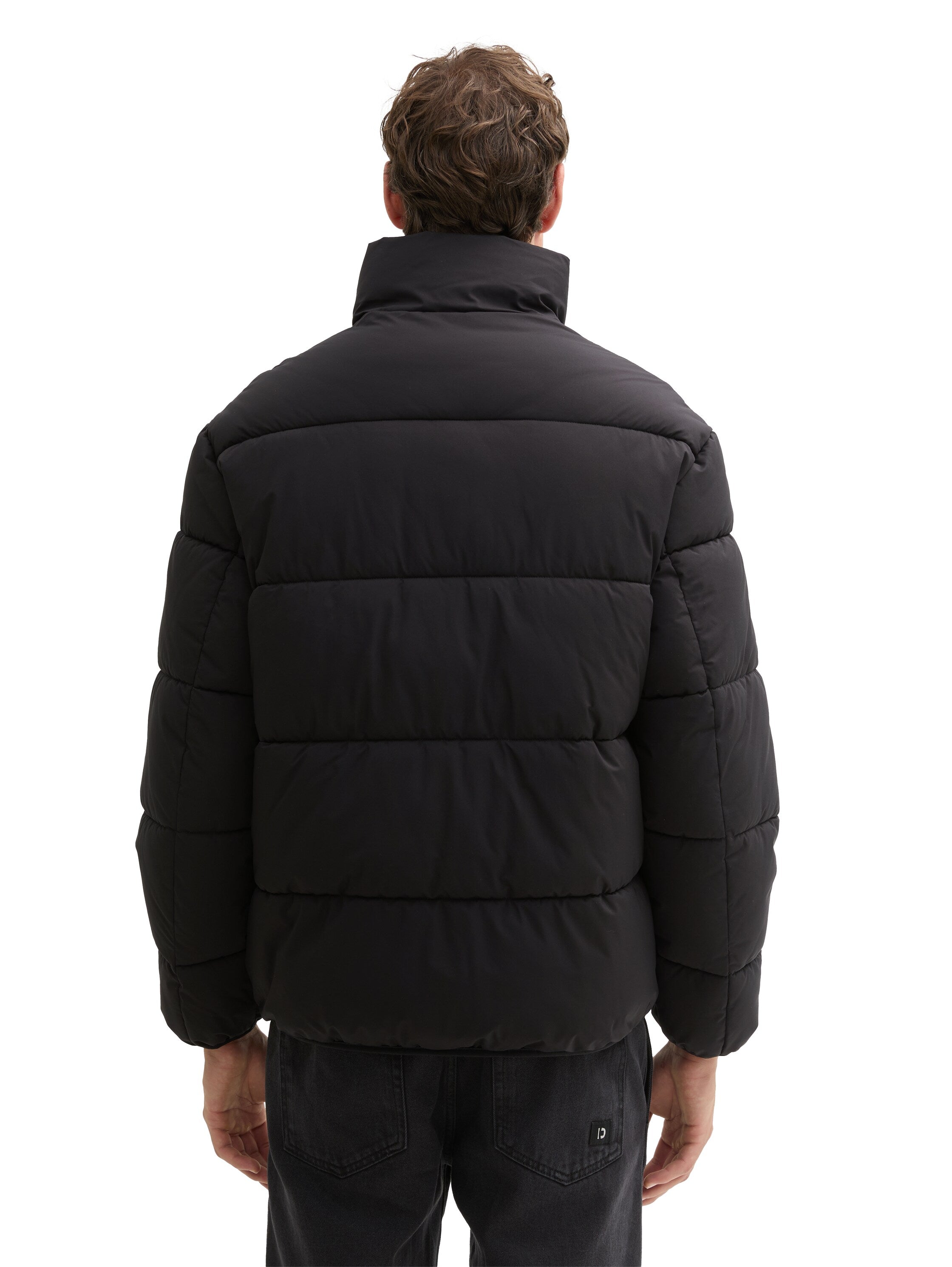 Tom Tailor Water-Repellent Black Puffer Jacket