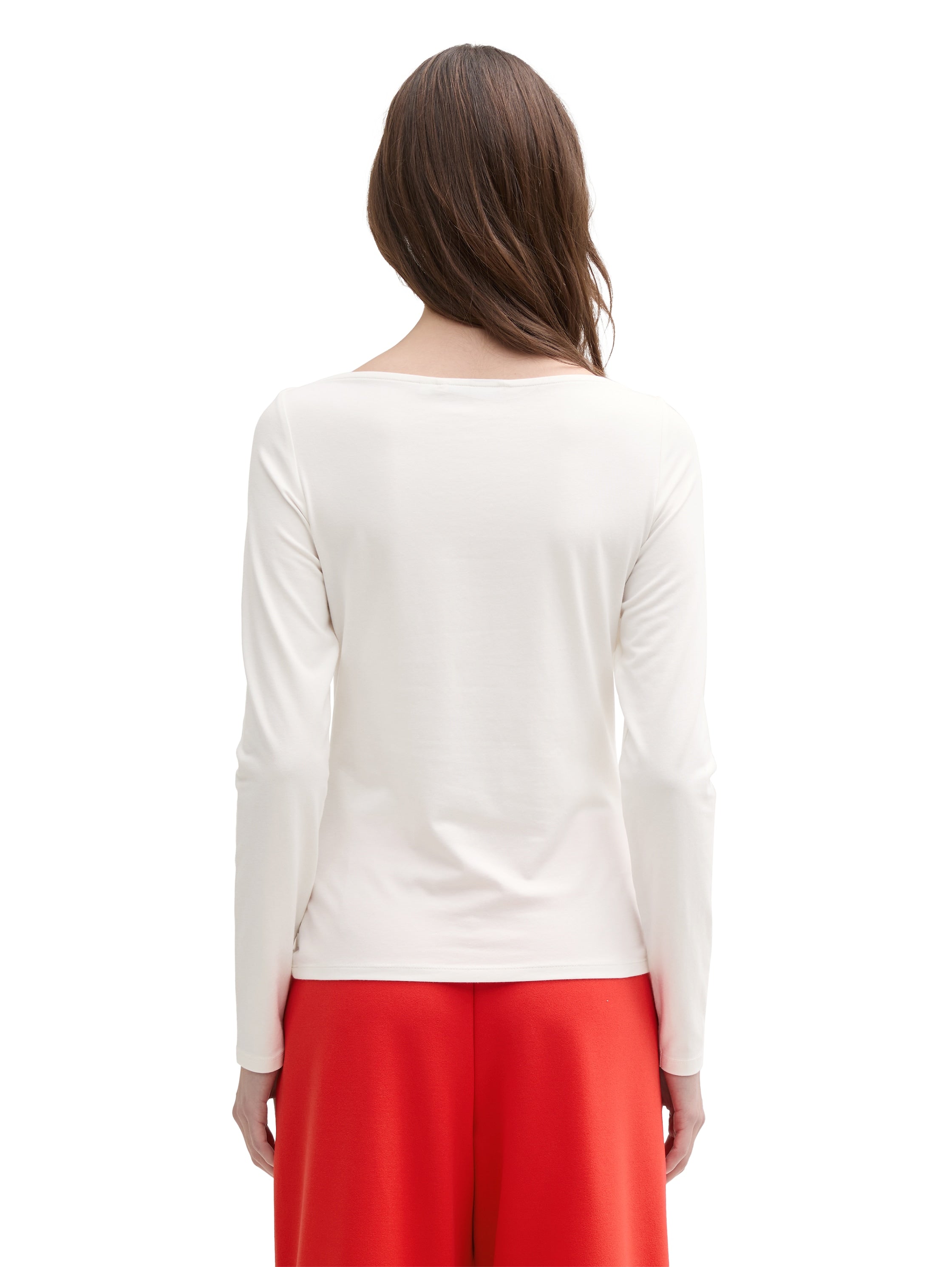 Tom Tailor Long Sleeved Off White T-Shirt