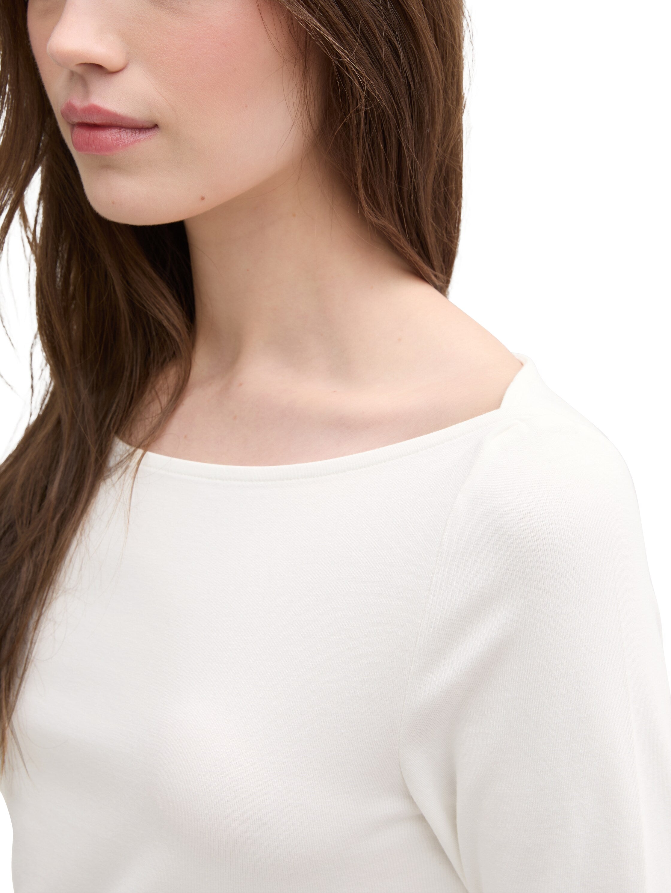 Tom Tailor Long Sleeved Off White T-Shirt
