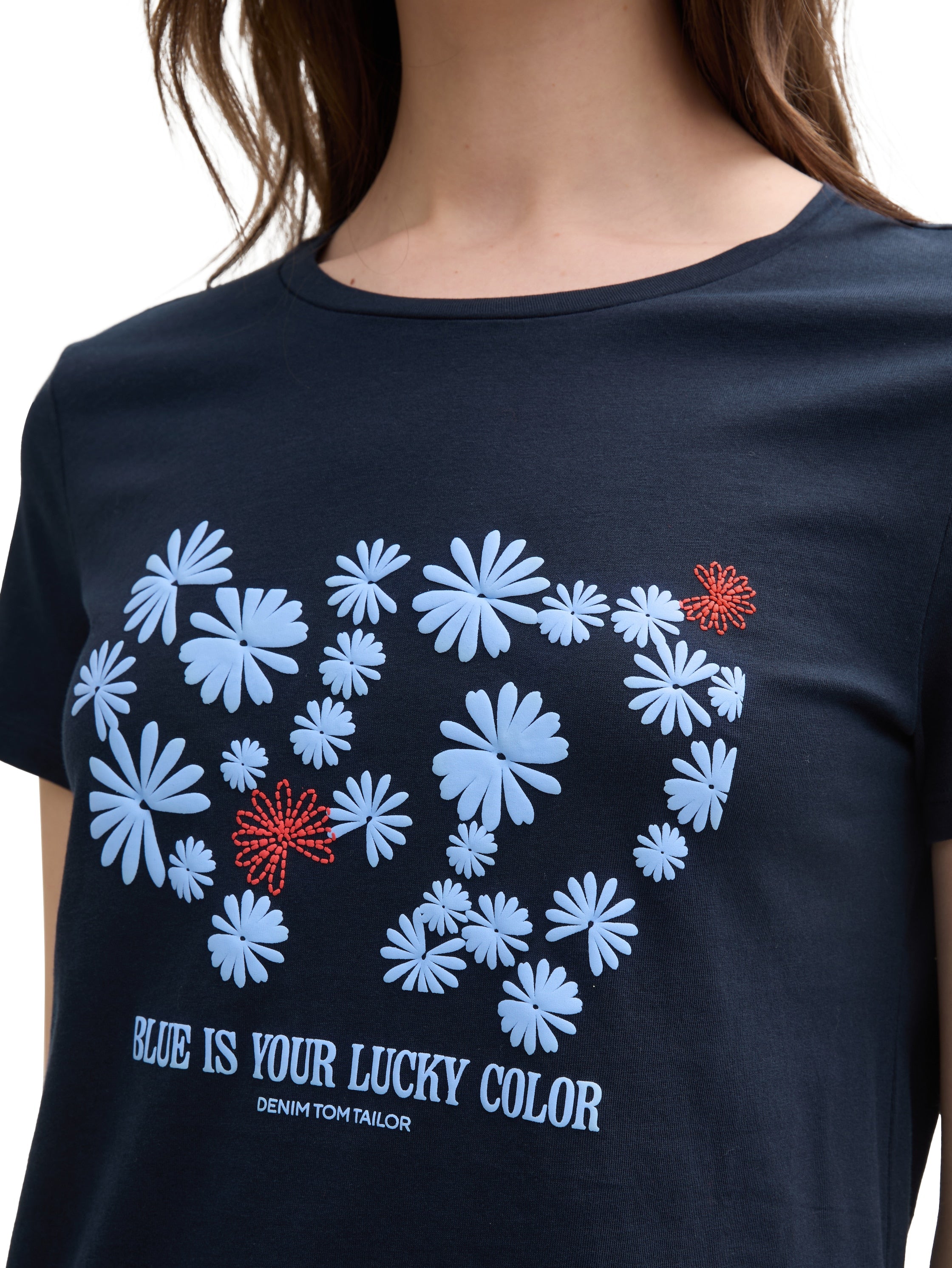 Tom Tailor Sky Captain Blue T-Shirt With Print