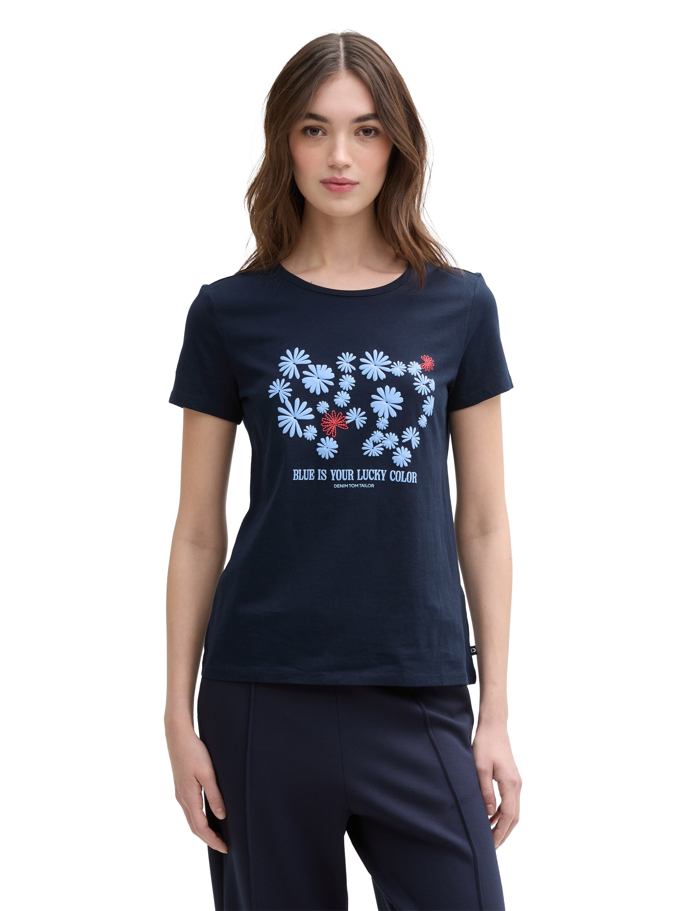Tom Tailor Sky Captain Blue T-Shirt With Print