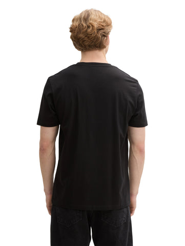 Tom Tailor Black T-shirt With Photo Print