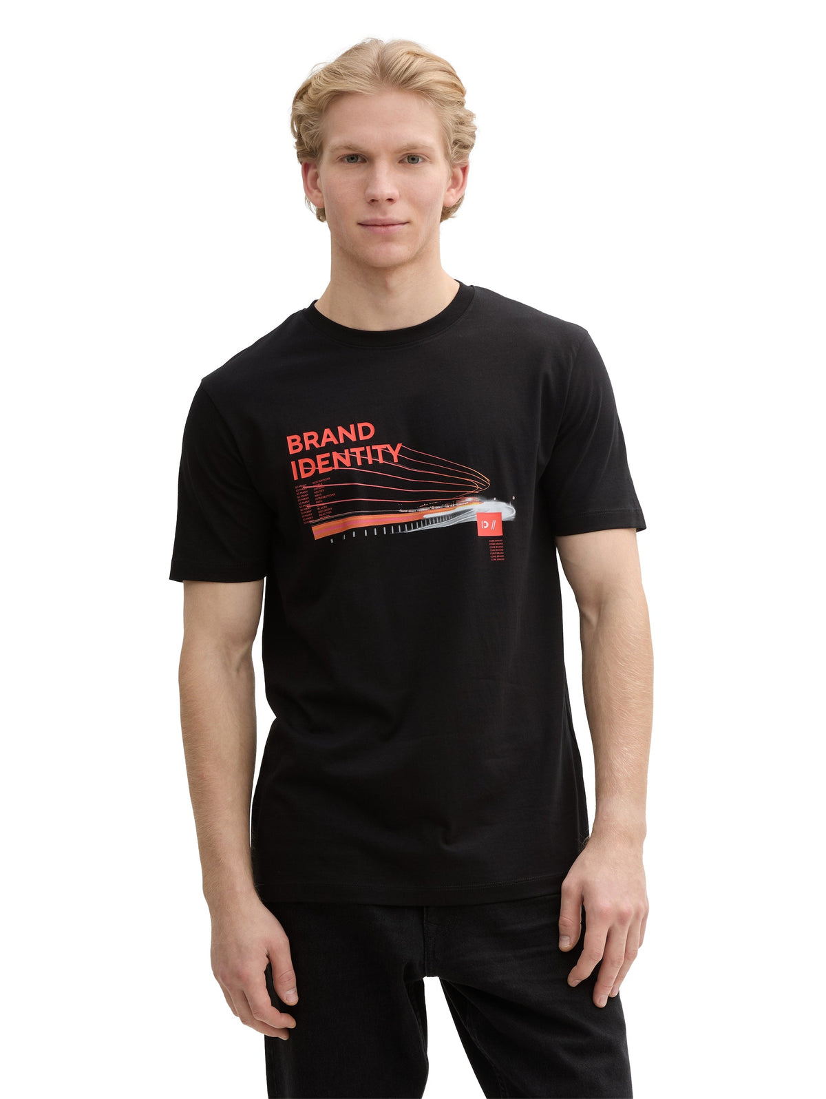 Tom Tailor Black T-shirt With Photo Print