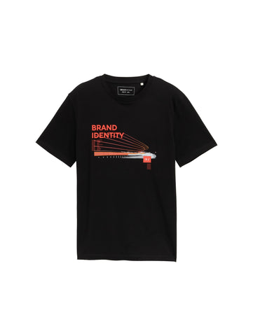 Tom Tailor Black T-shirt With Photo Print