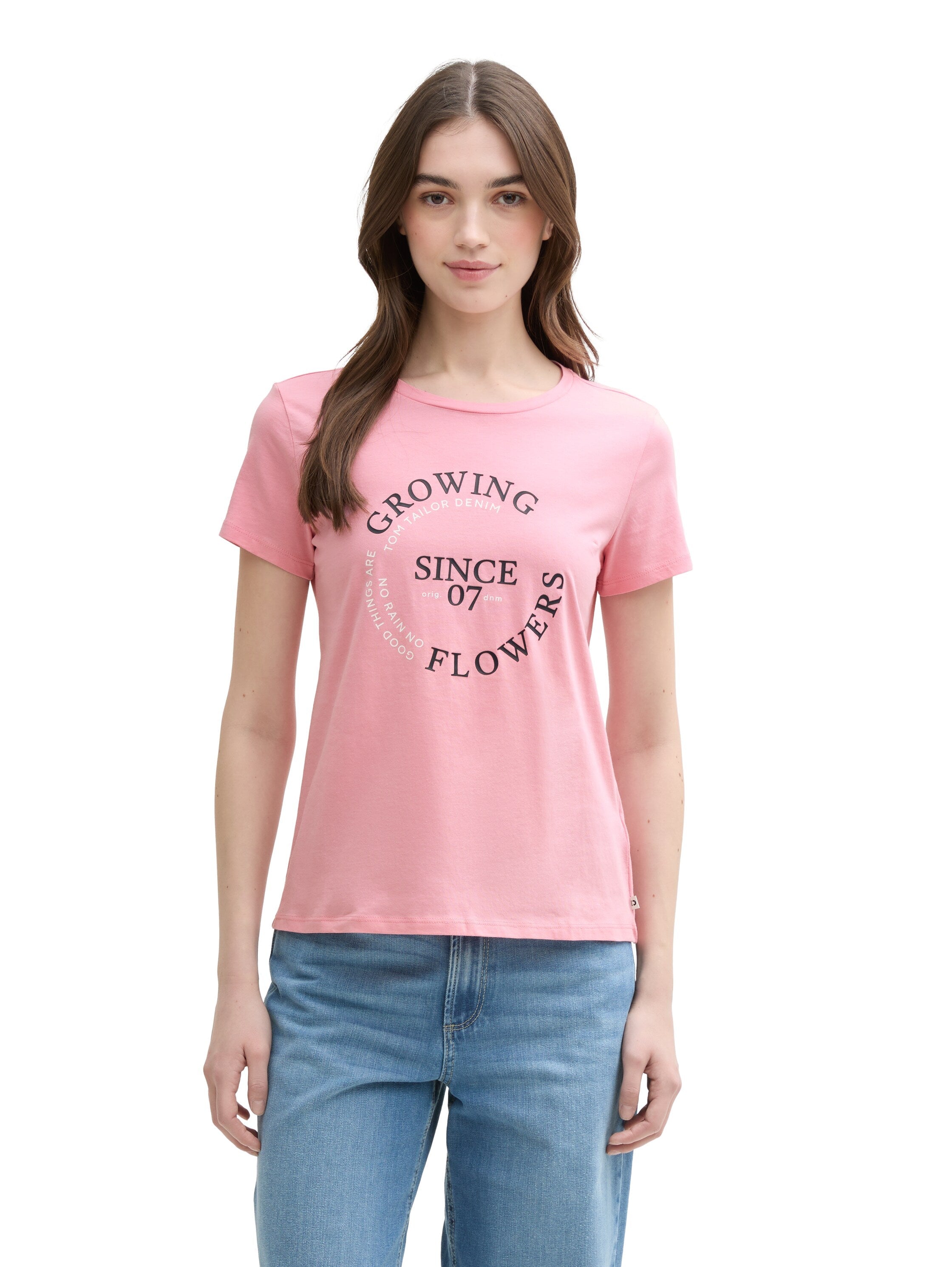 Tom Tailor Light Dusty Pink T-Shirt With Print