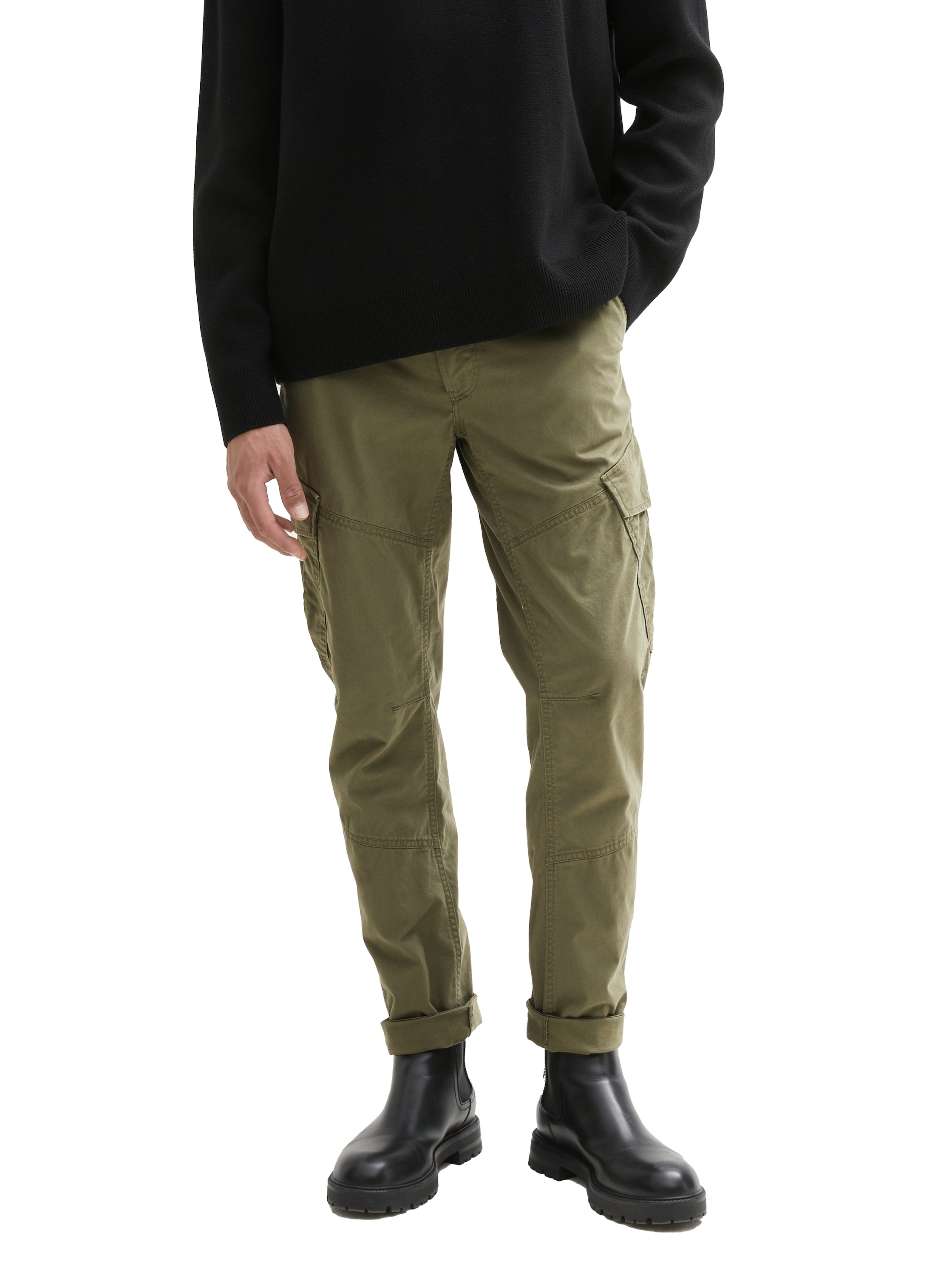 Tom Tailor Regular Tapered Olive Cargo Pants