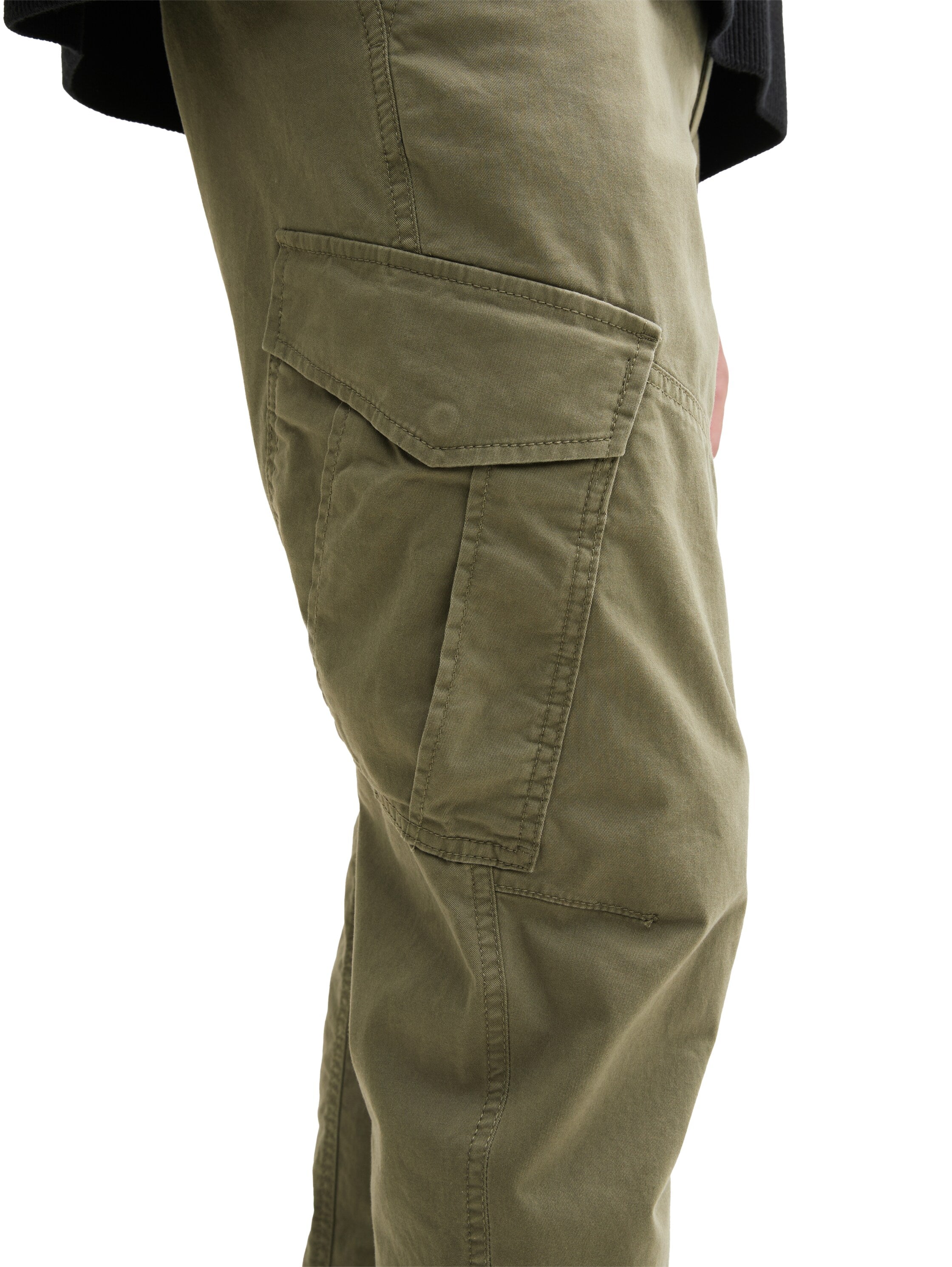 Tom Tailor Regular Tapered Olive Cargo Pants