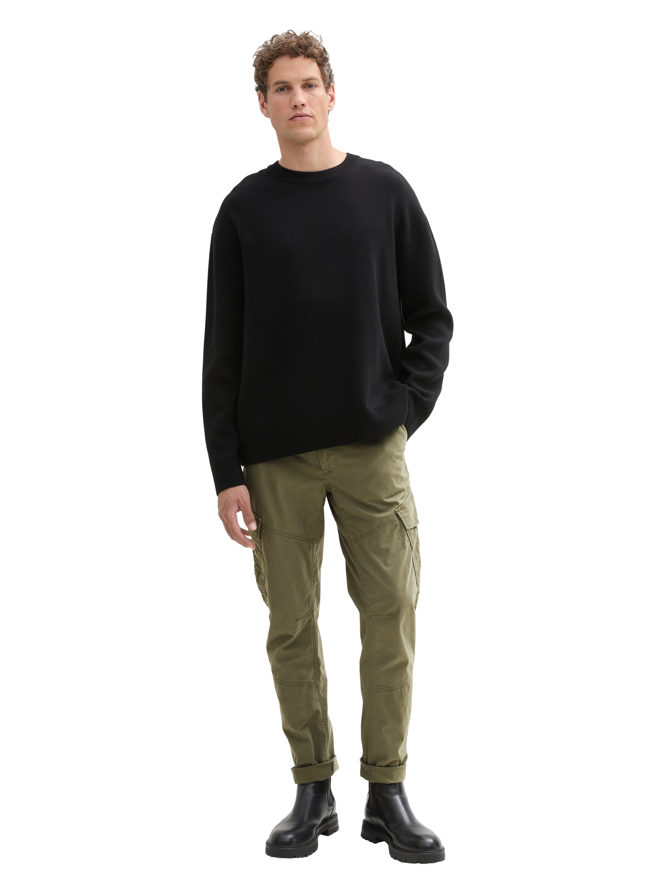 Tom Tailor Regular Tapered Olive Cargo Pants