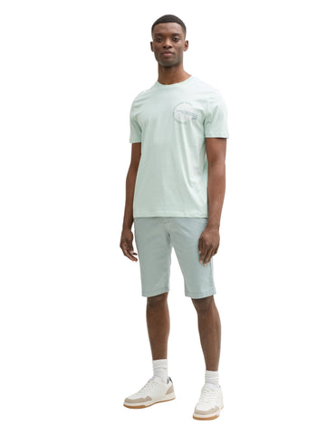 Tom Tailor Basic White T-shirt With Logo Print