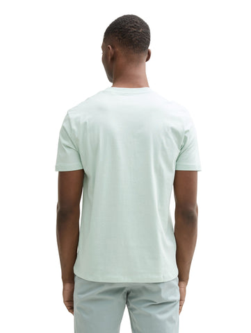 Tom Tailor Basic White T-shirt With Logo Print