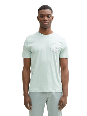 Tom Tailor Basic White T-shirt With Logo Print