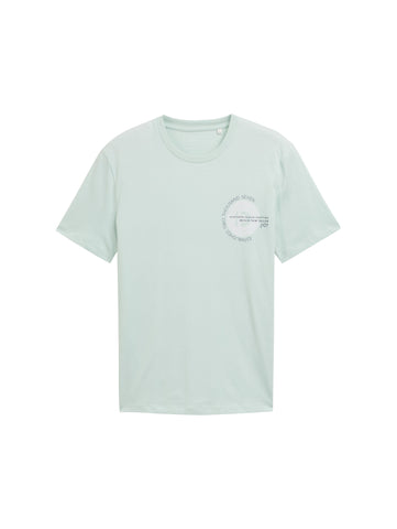 Tom Tailor Basic White T-shirt With Logo Print