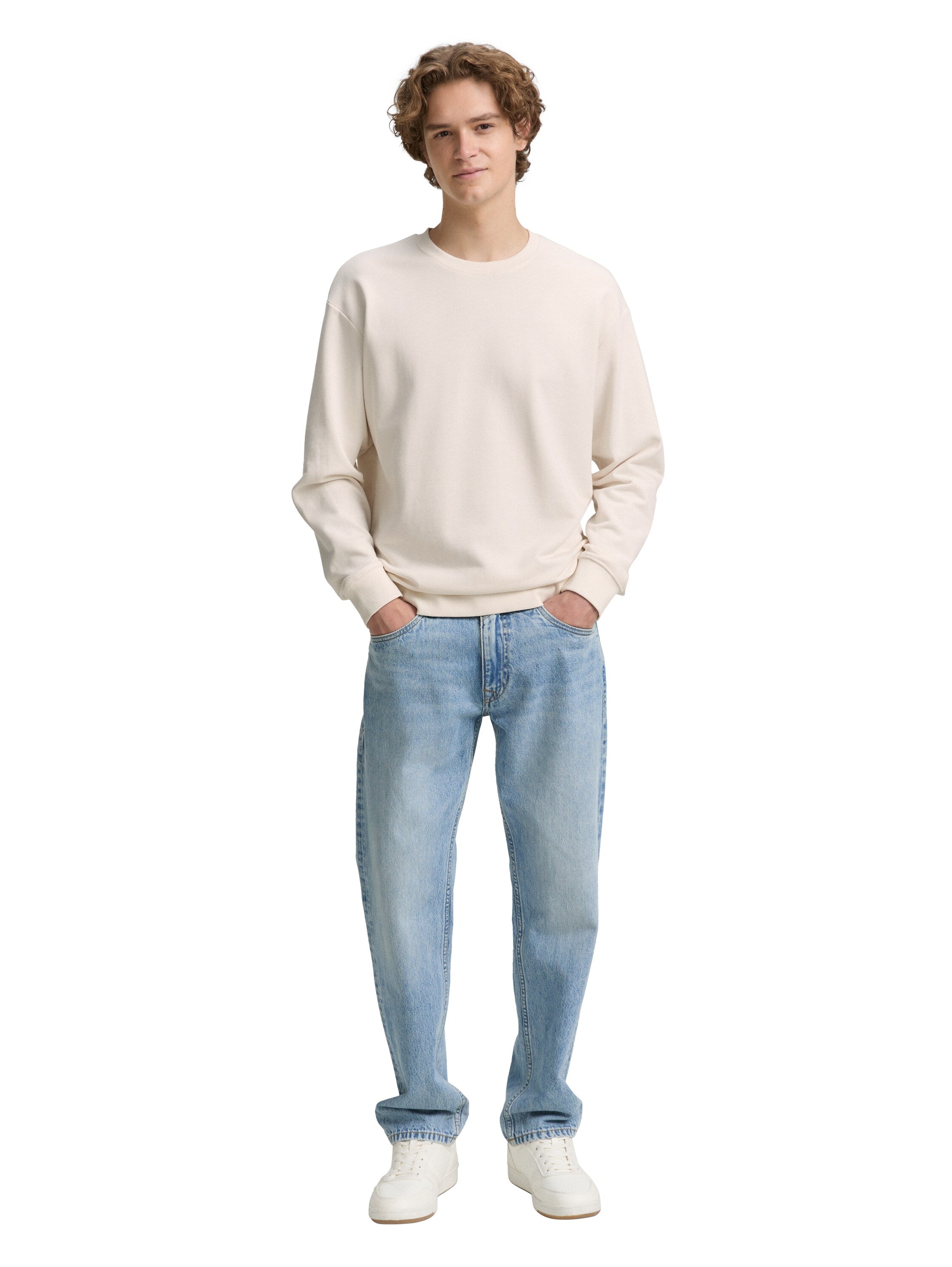 Tom Tailor Offwhite Cotton Sweater