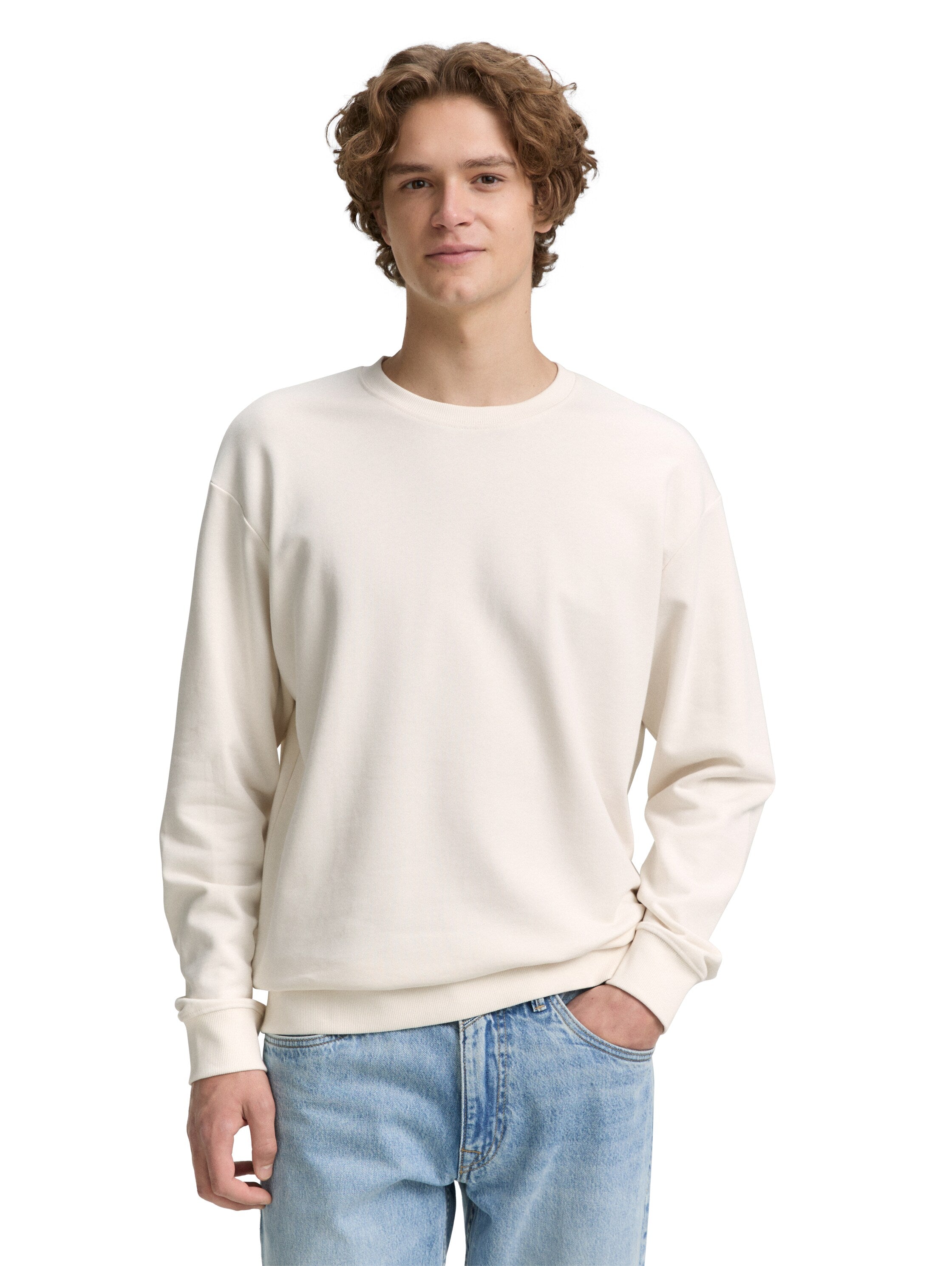 Tom Tailor Offwhite Cotton Sweater