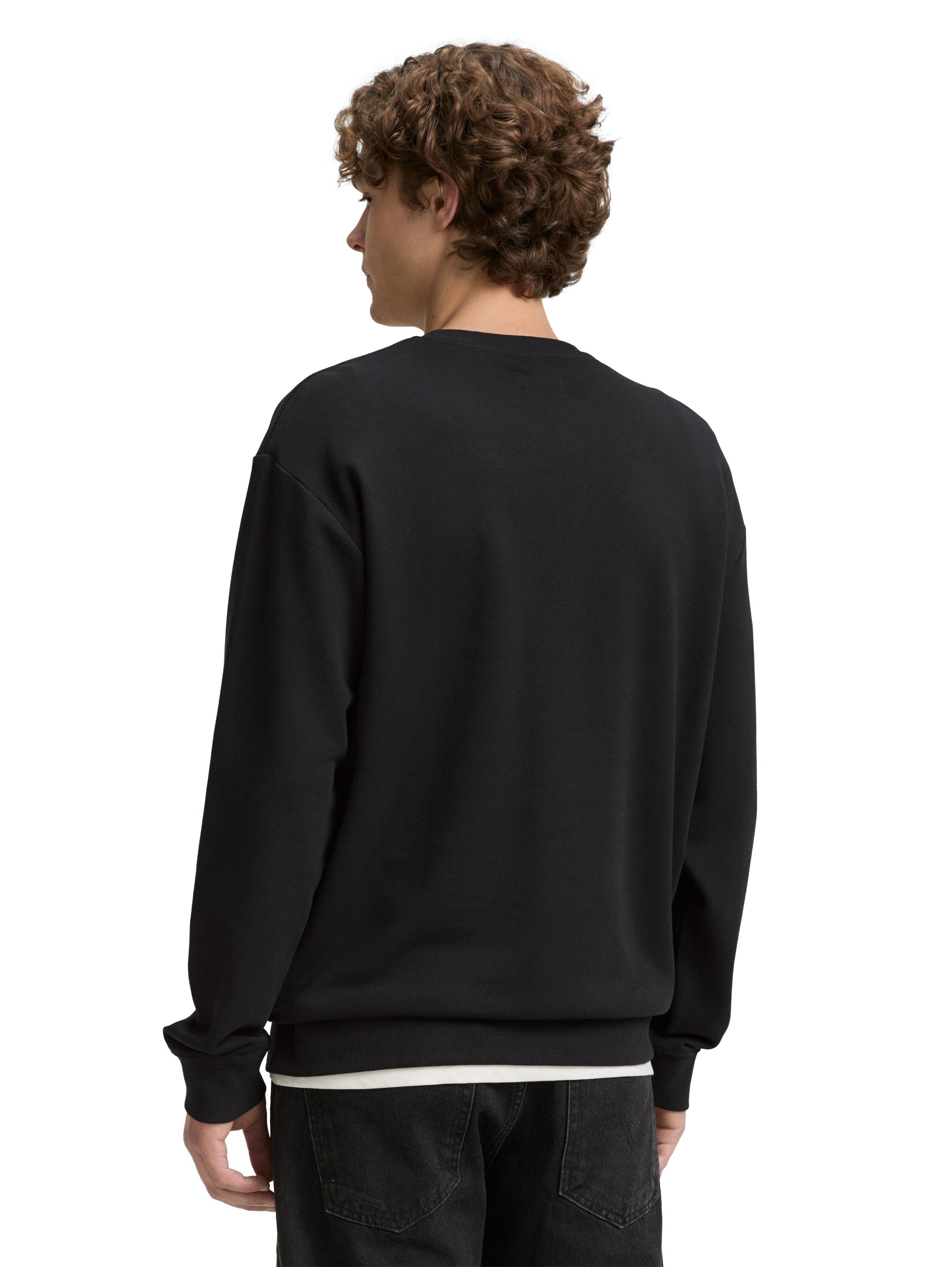 Tom Tailor Black Cotton Sweater
