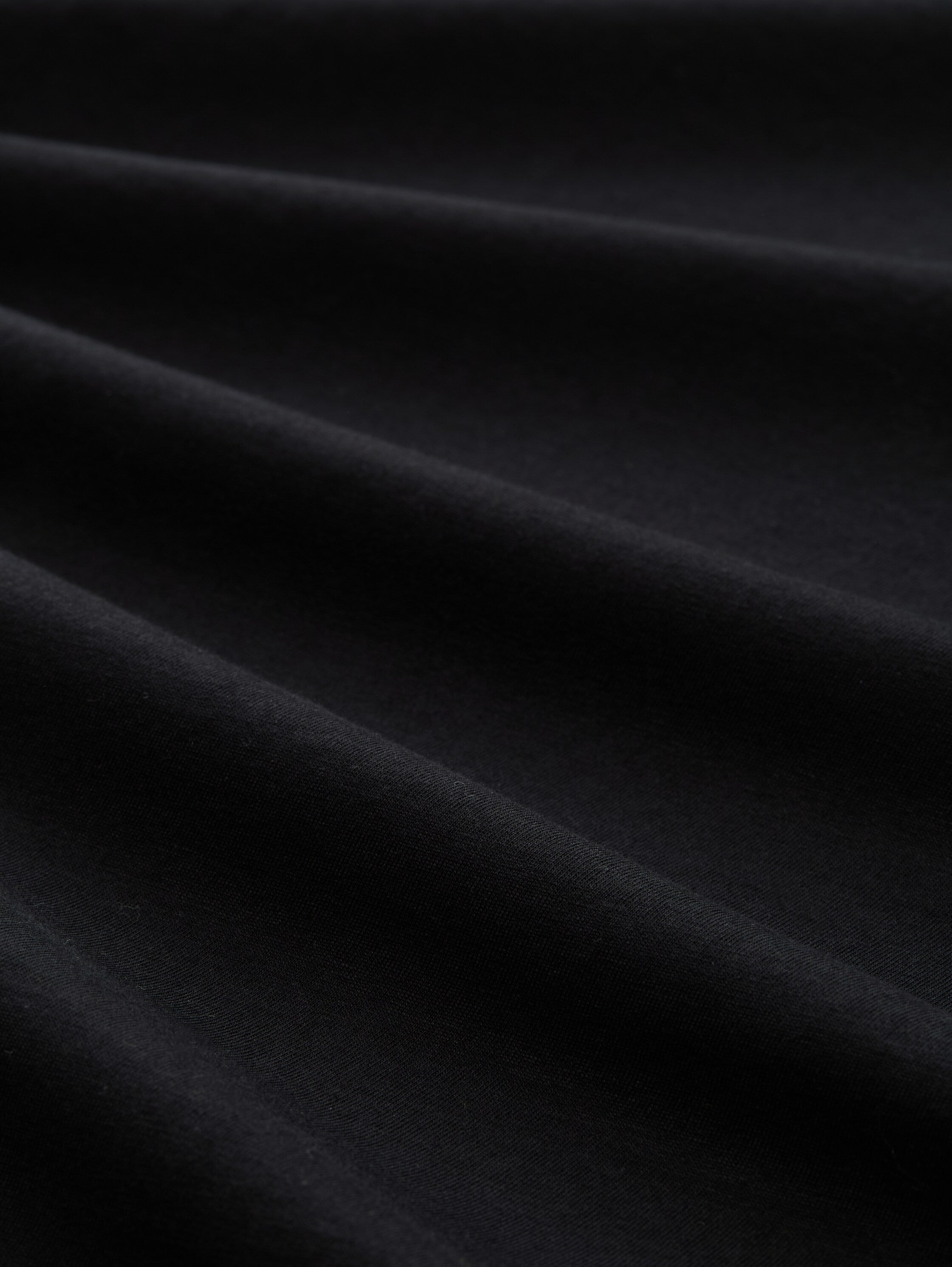Tom Tailor Black Cotton T-shirt With Front Design
