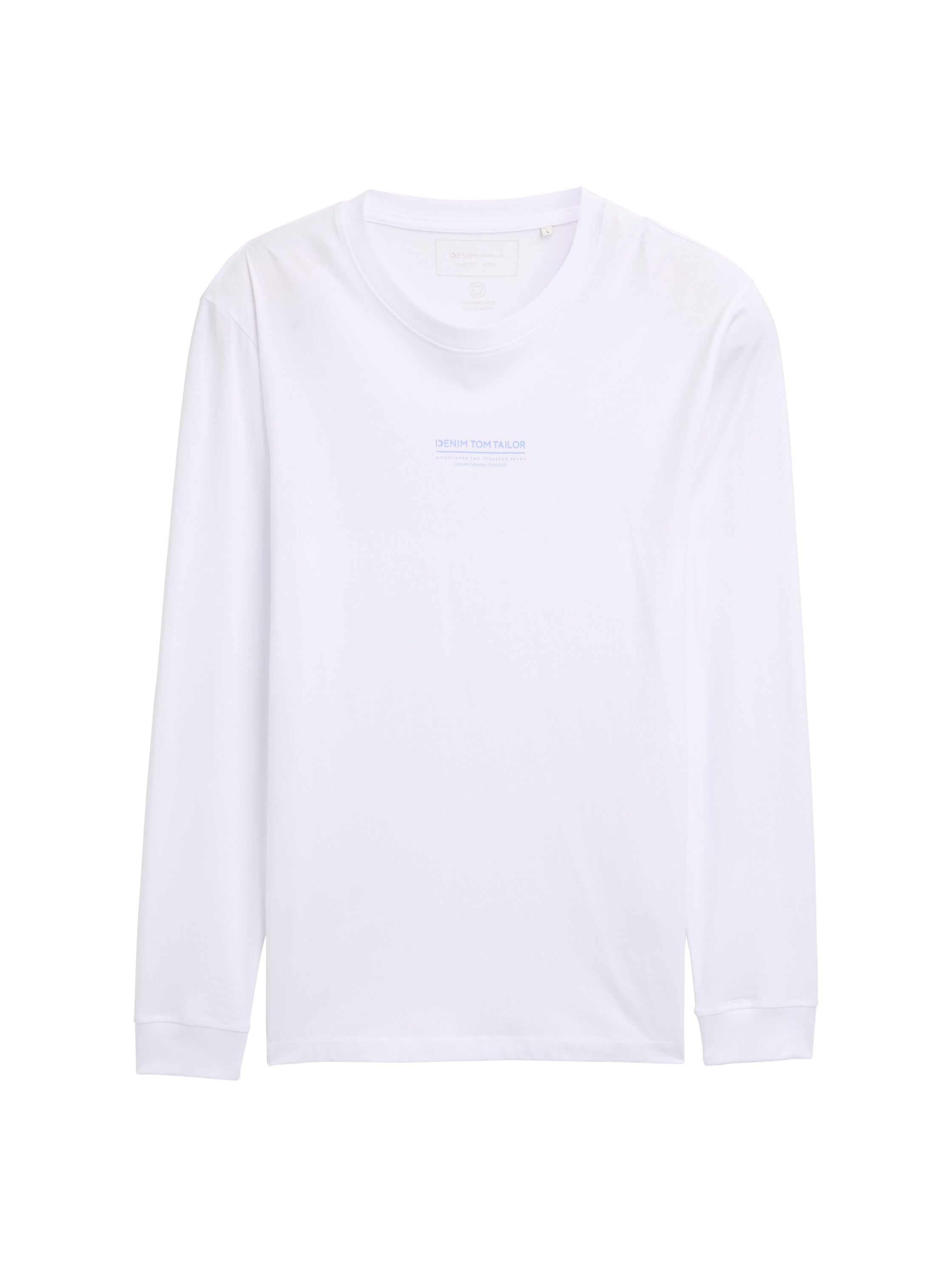 Tom Tailor Long Sleeved White t-shirt With Front Logo