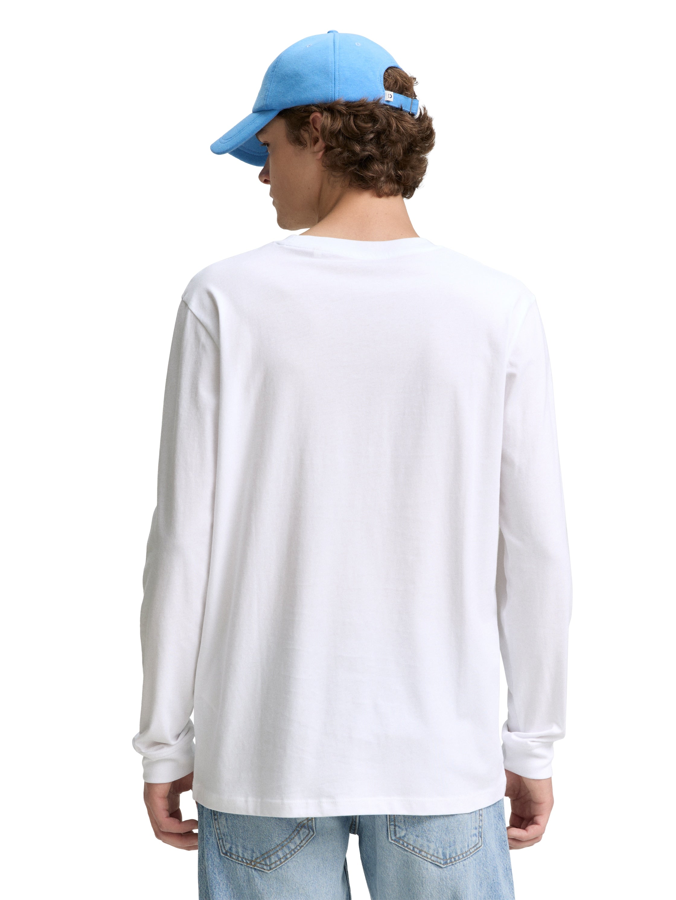 Tom Tailor Long Sleeved White t-shirt With Front Logo