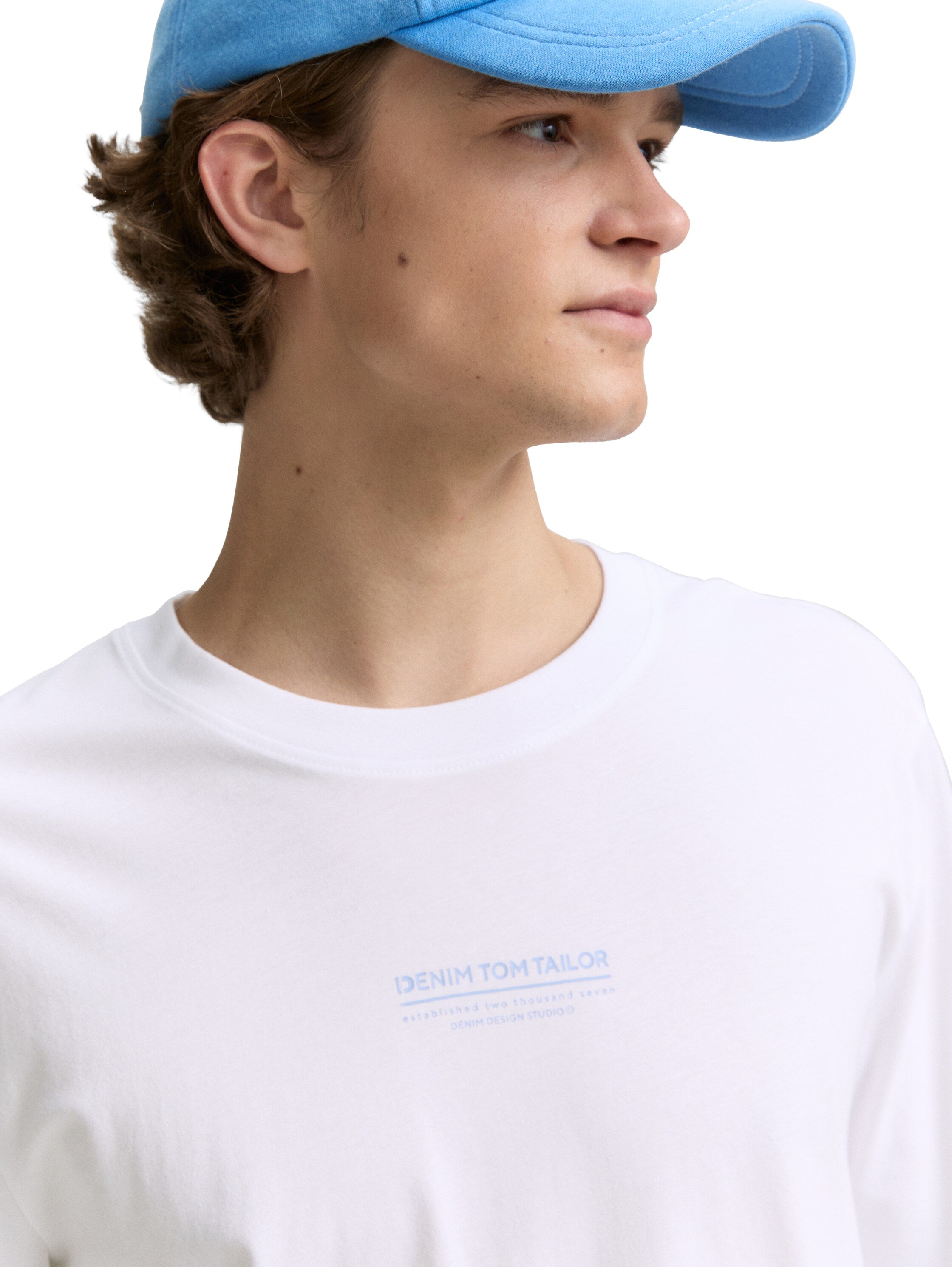 Tom Tailor Long Sleeved White t-shirt With Front Logo