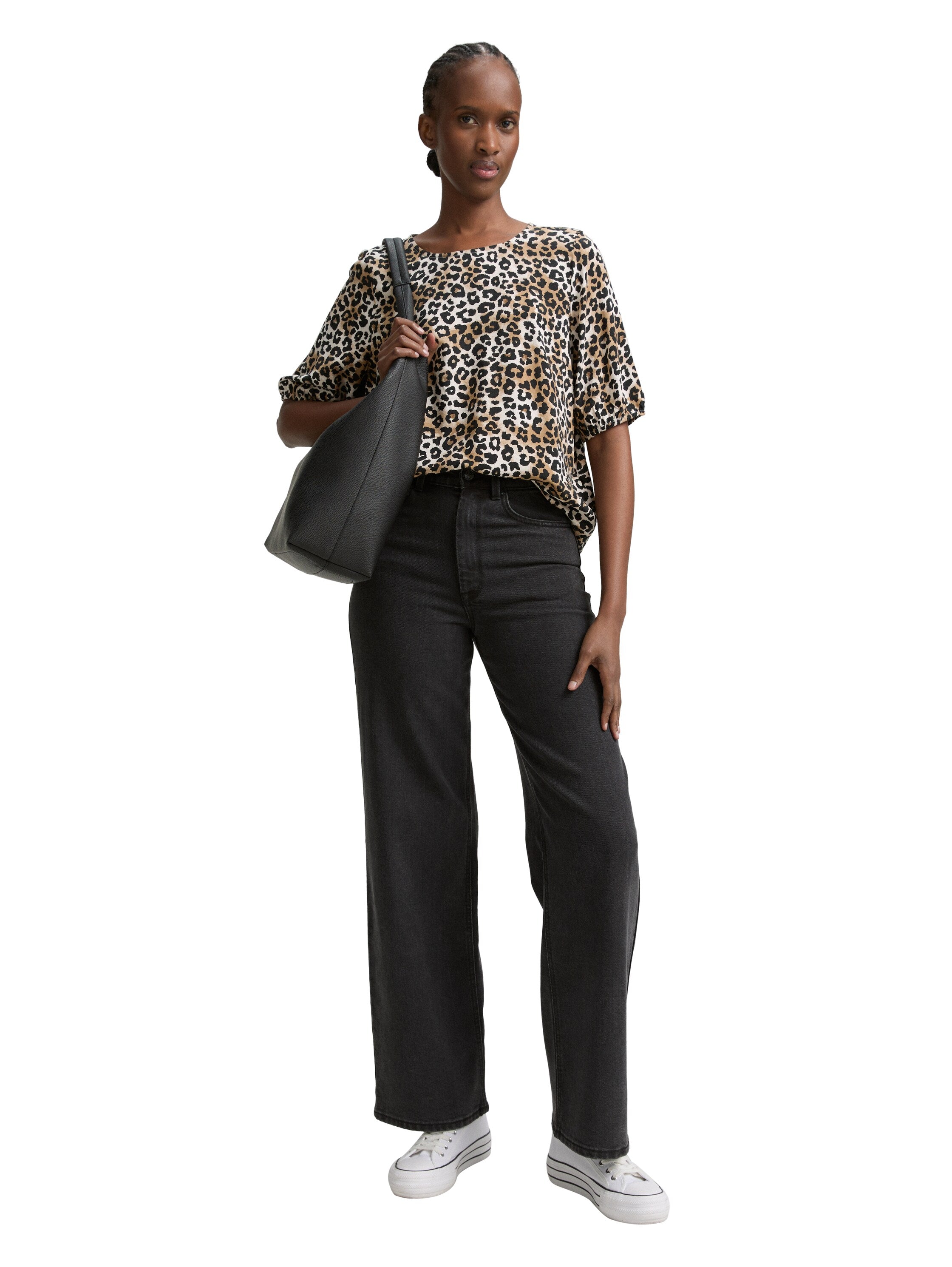Tom Tailor Round Neck T-shirt With Animal Print