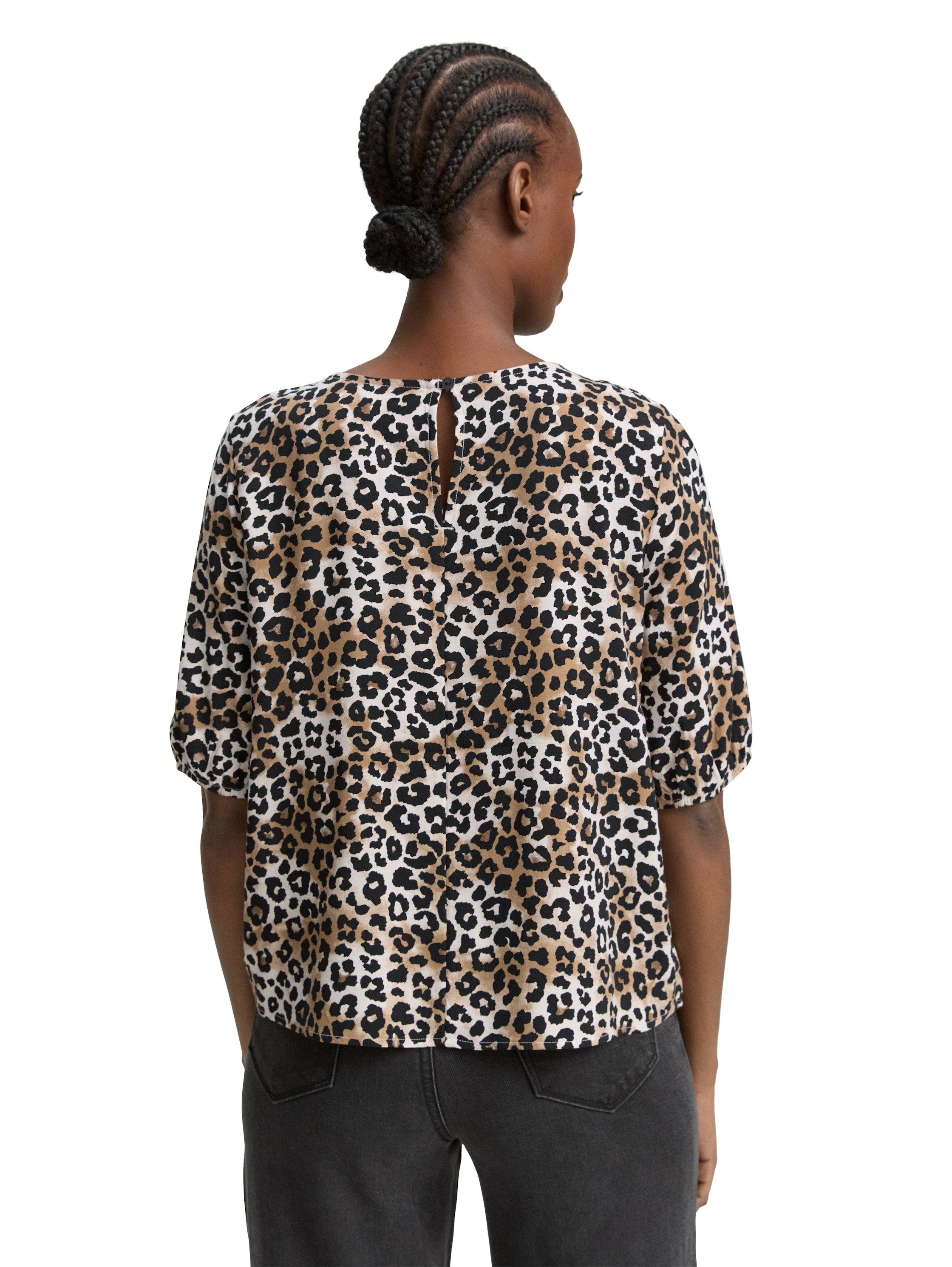 Tom Tailor Round Neck T-shirt With Animal Print