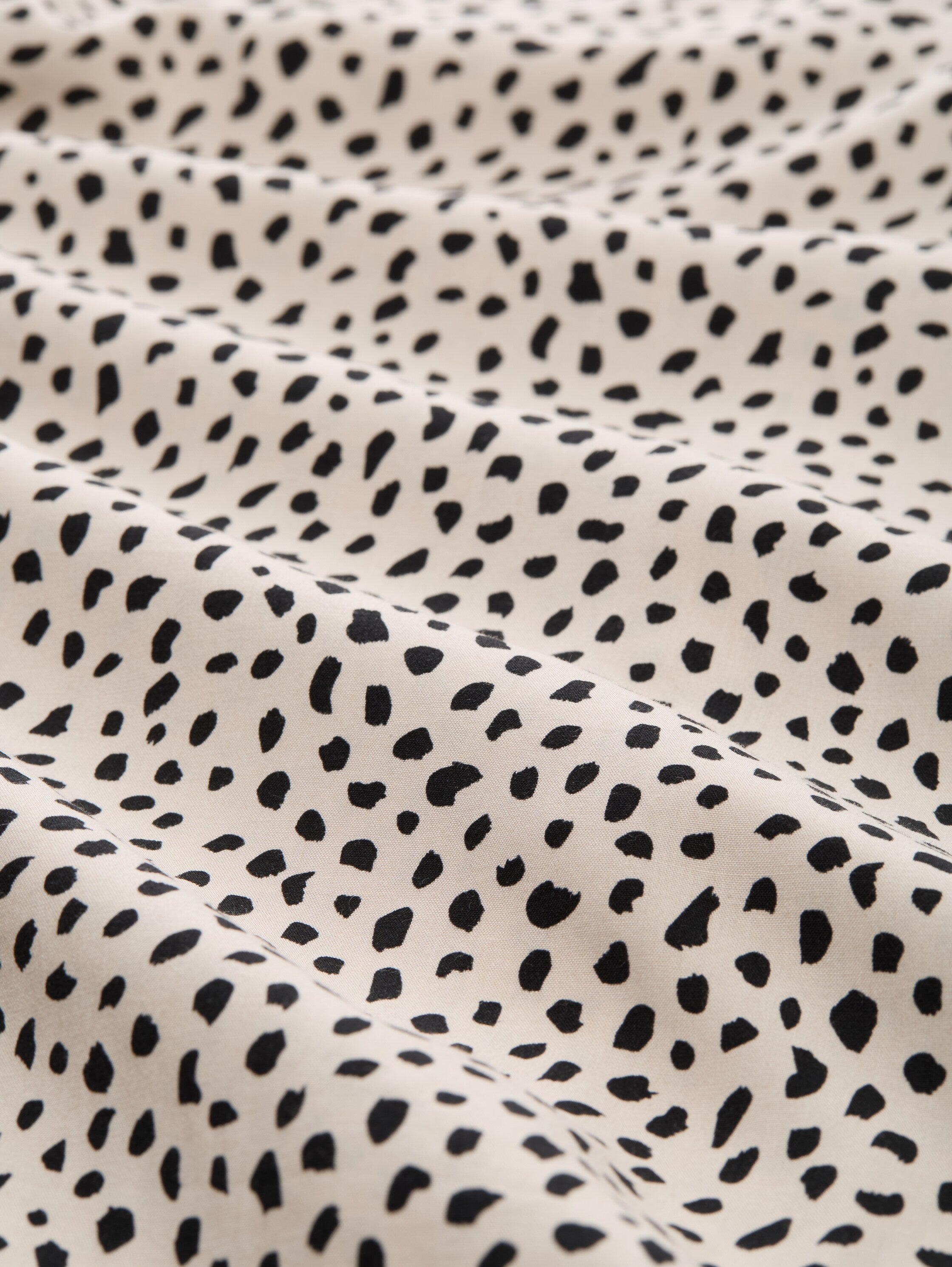 Tom Tailor Beige And Black Dotted Print Shirt