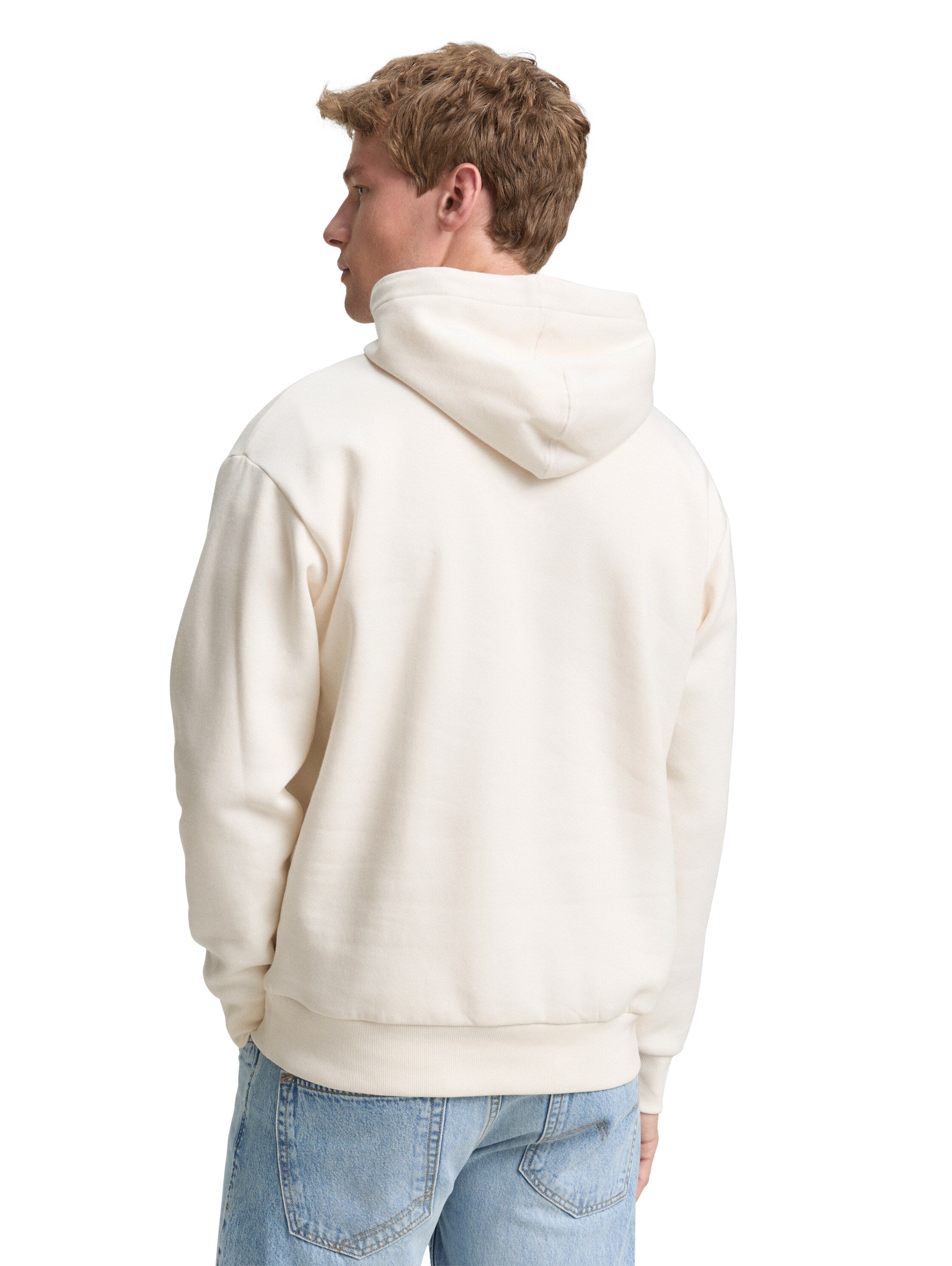 Tom Tailor Offwhite Hoodie With Print