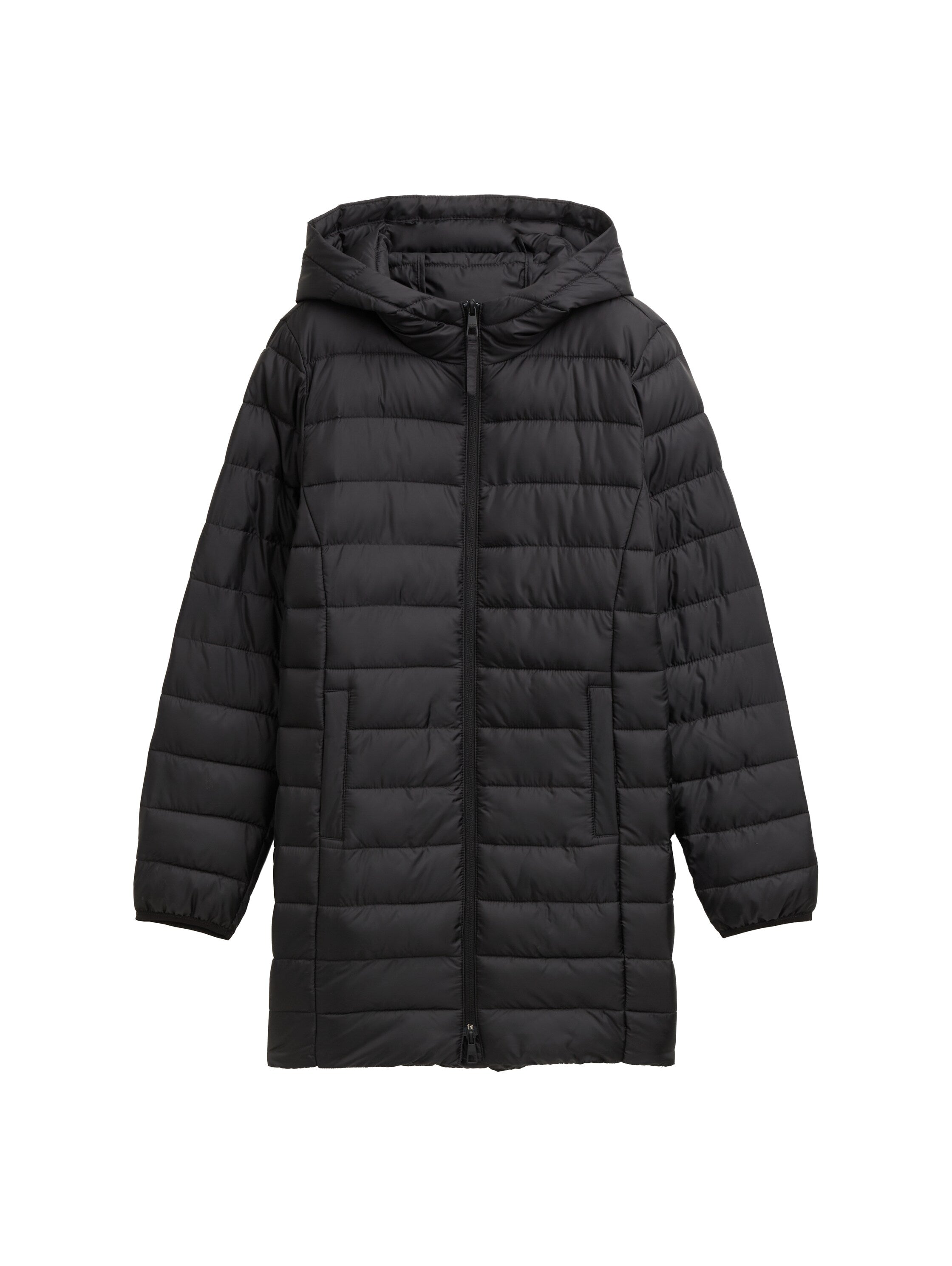 Tom Tailor Light Weight Quilted Black Long Jacket