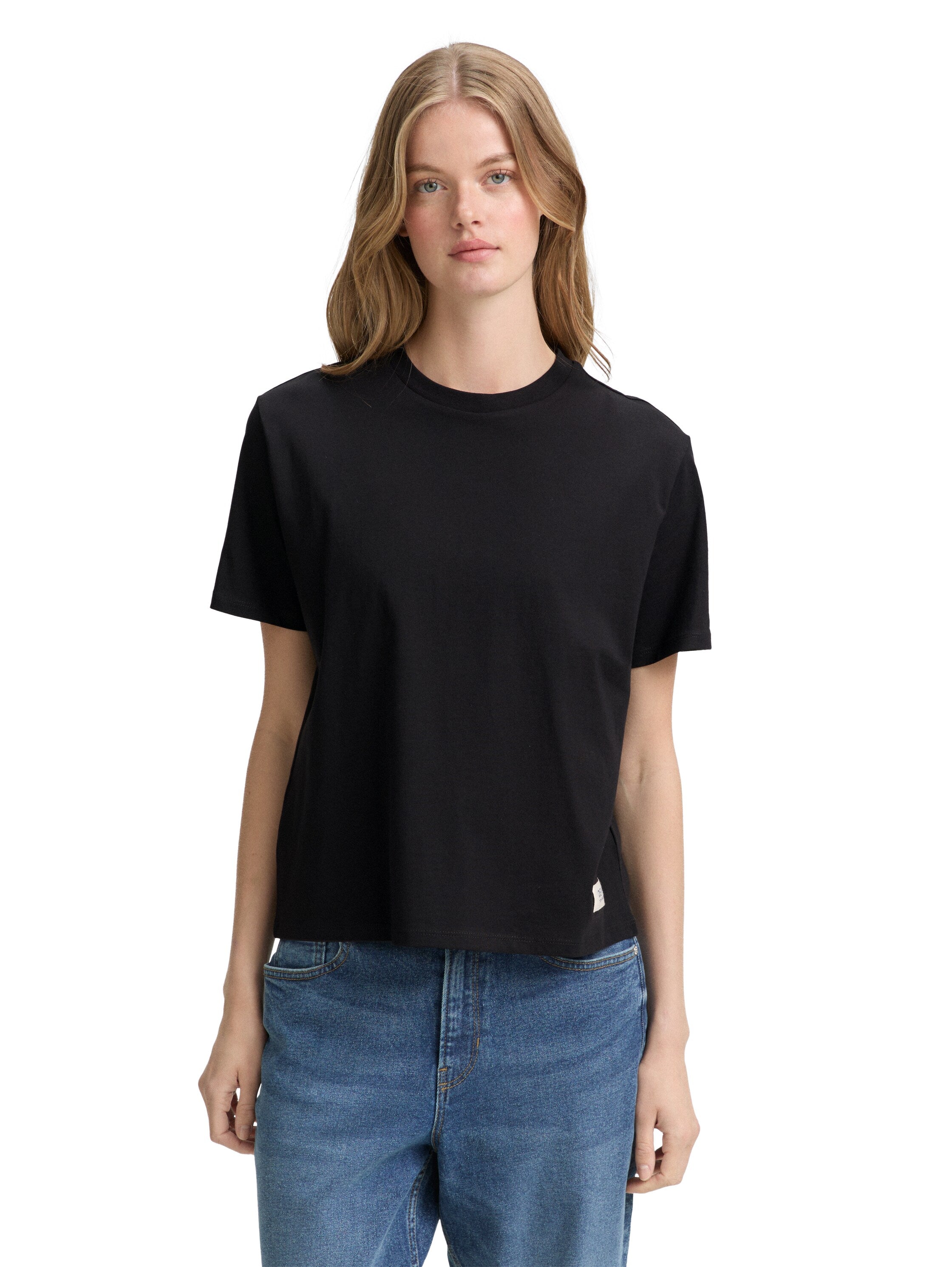 Tom Tailor Black Boxy Fit T-shirt