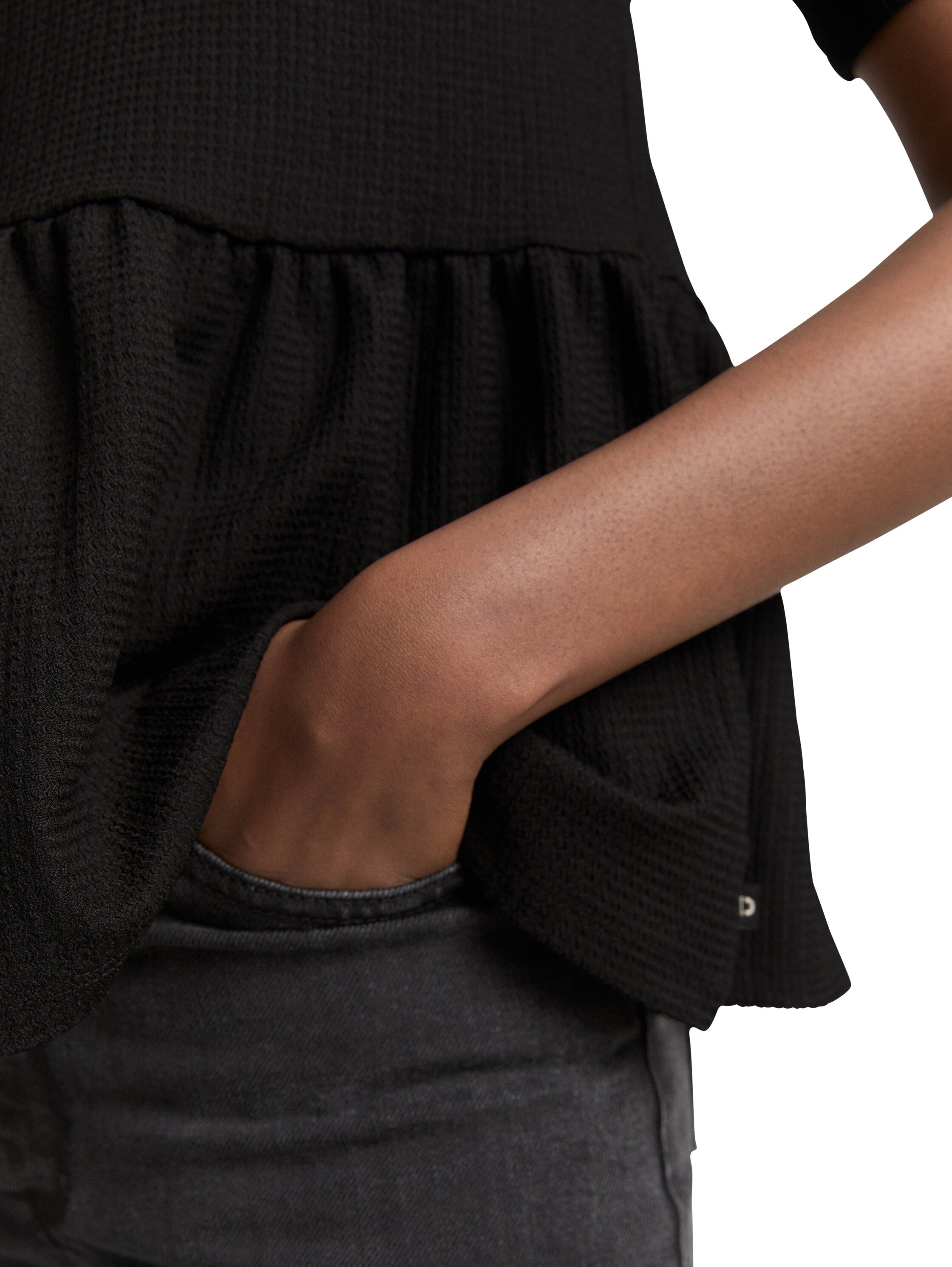 Tom Tailor Black Short Sleeve T-shirt