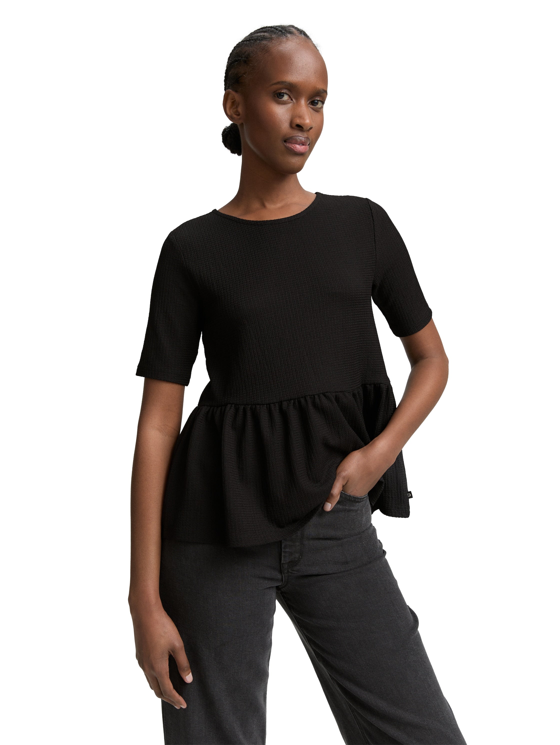 Tom Tailor Black Short Sleeve T-shirt