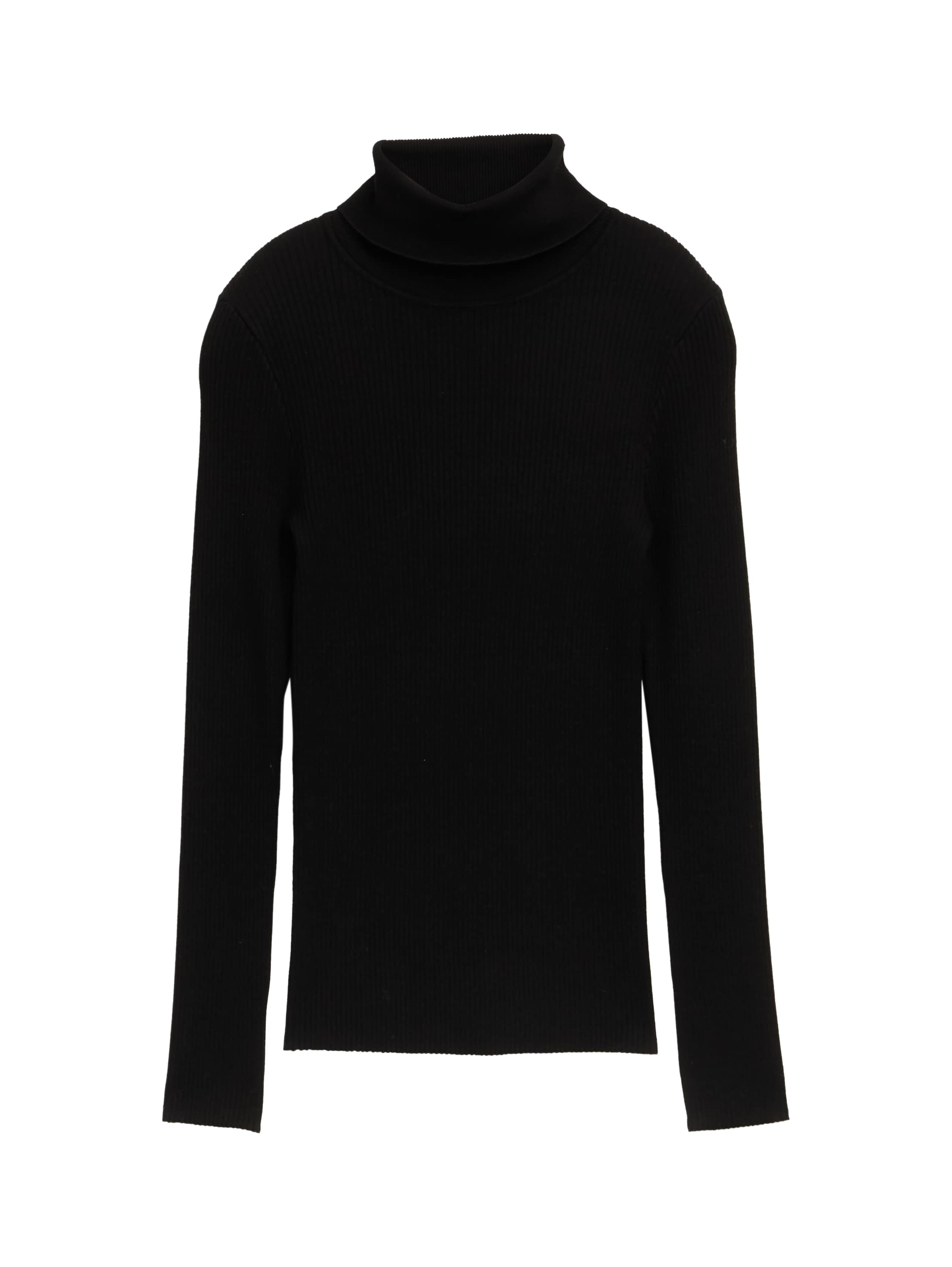 Tom Tailor Ribbed Turtleneck Black Pullover