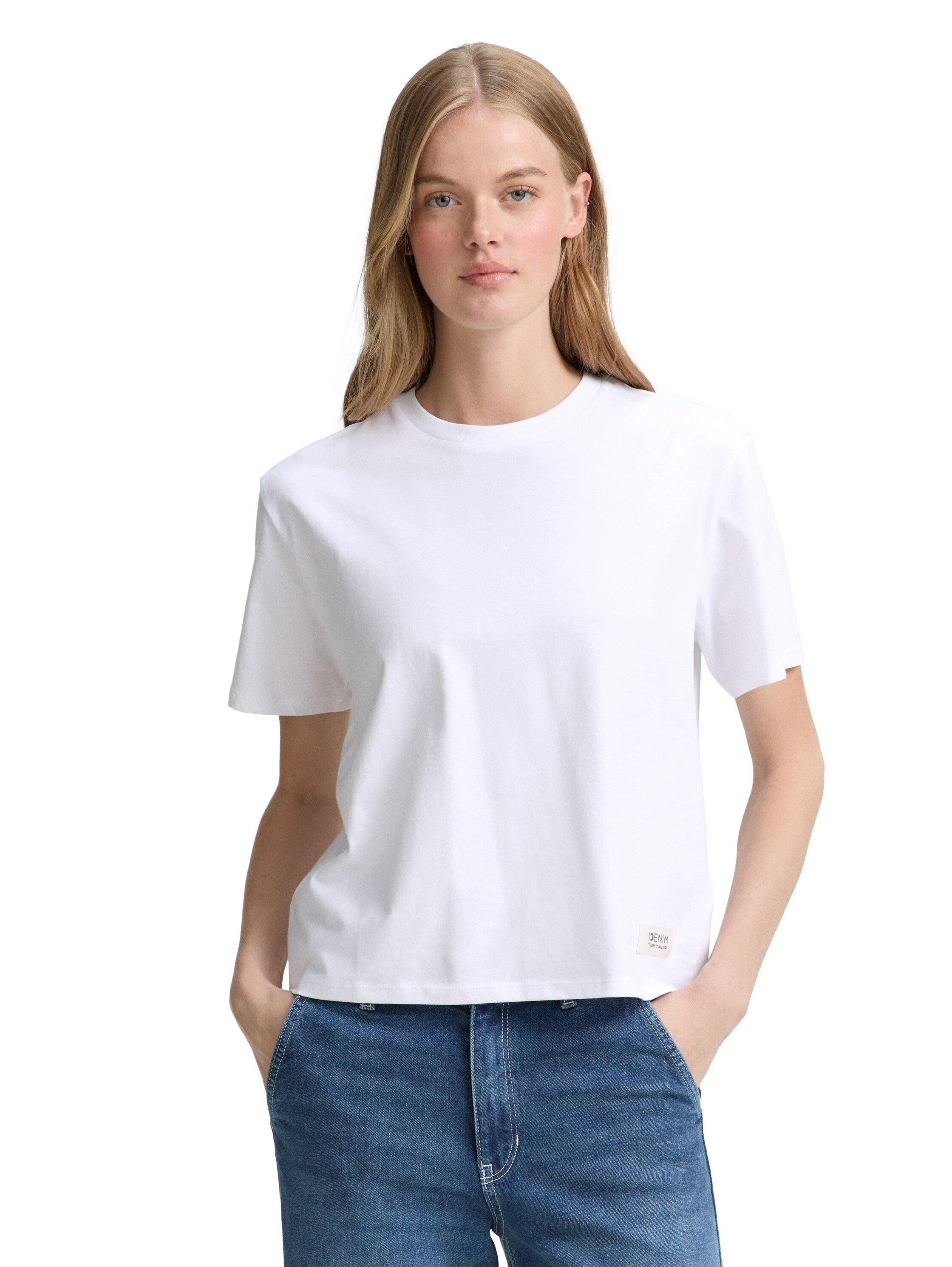 Tom Tailor White Boxy Fit T-shirt