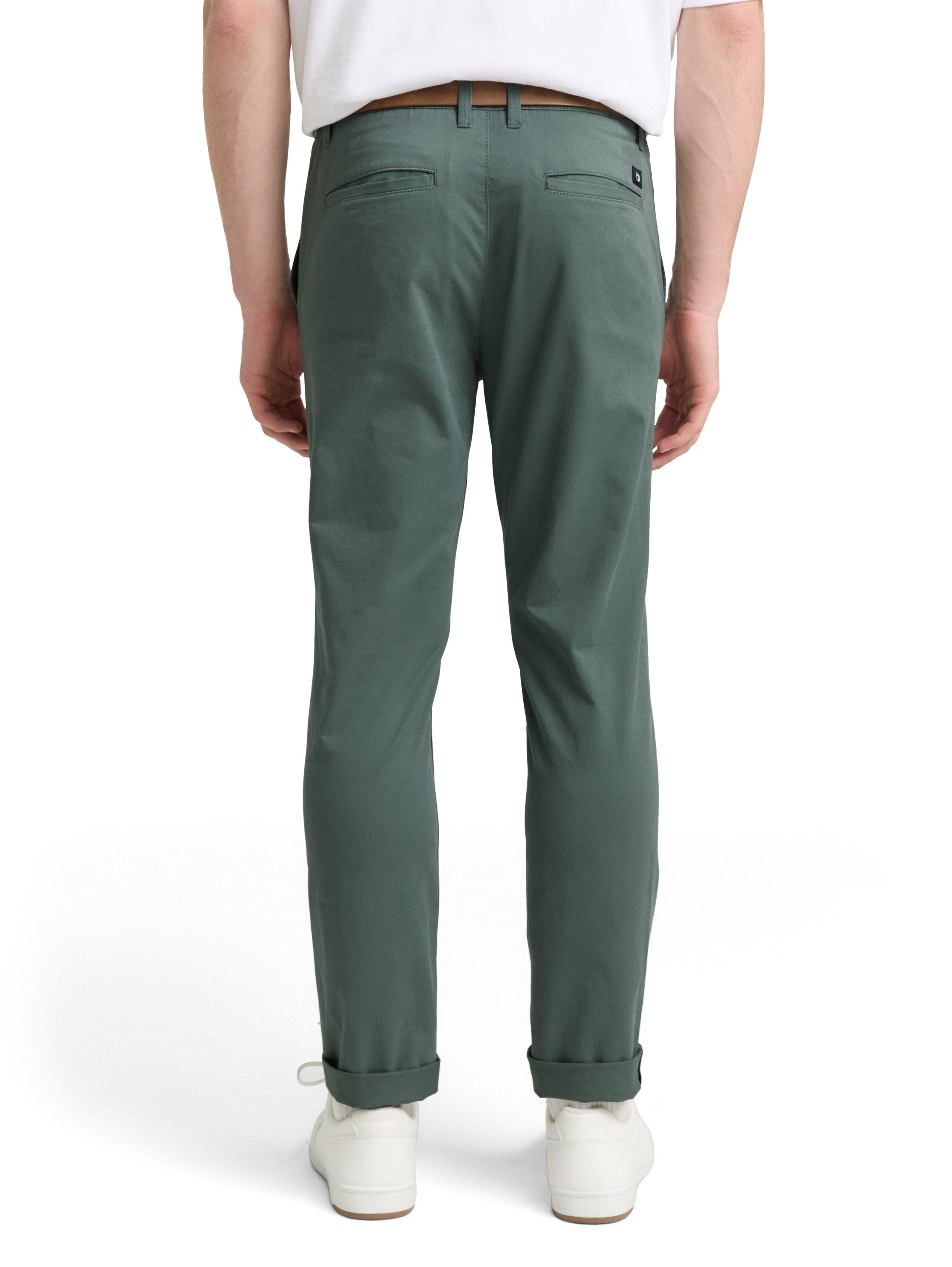 Tom Tailor Slim Washed Green Chino With Belt
