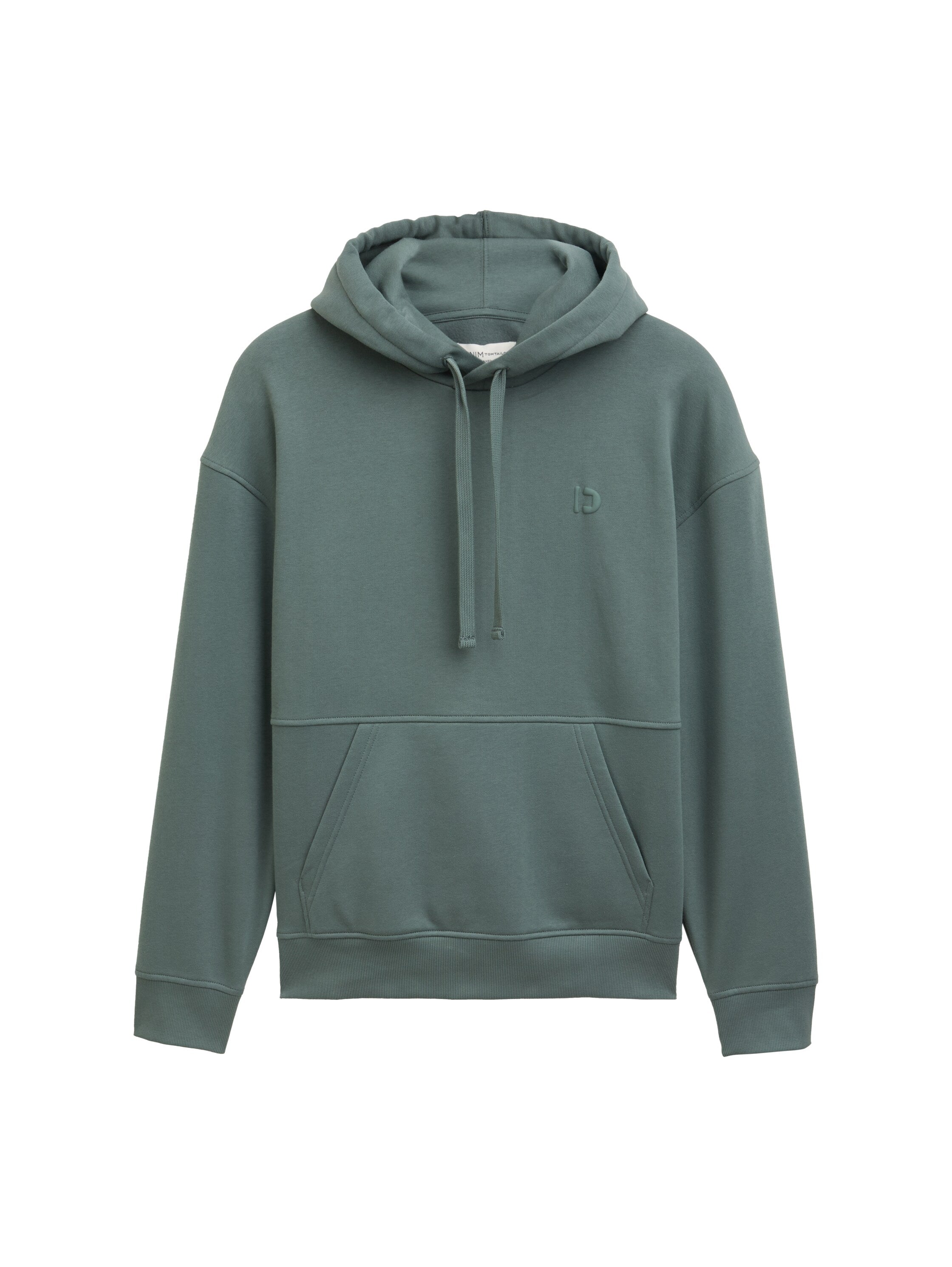 Tom Tailor Relaxed Fit Washed Green Hoodie With Back Print