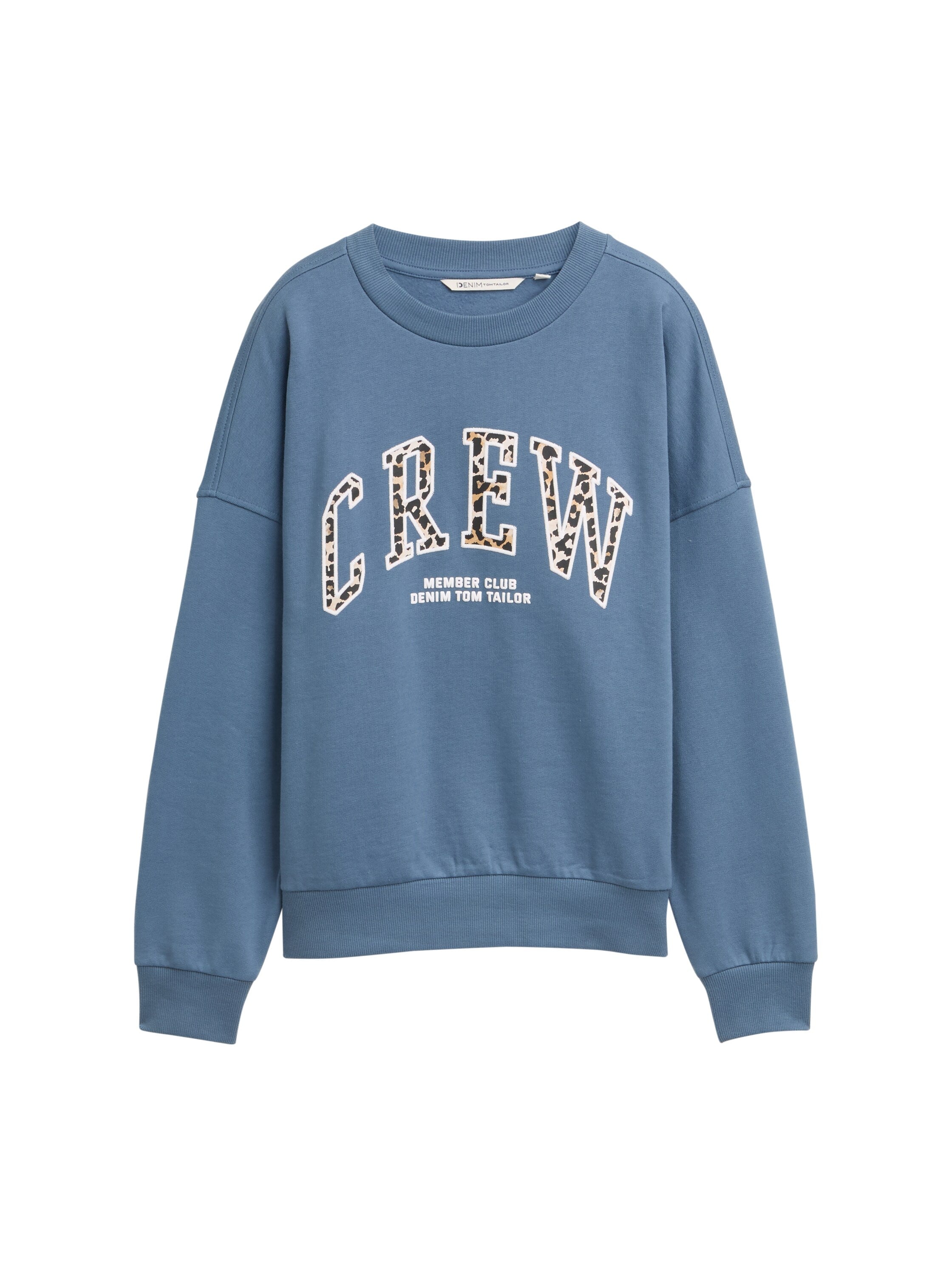 Tom Tailor Dusty Denim Blue Sweater With Design