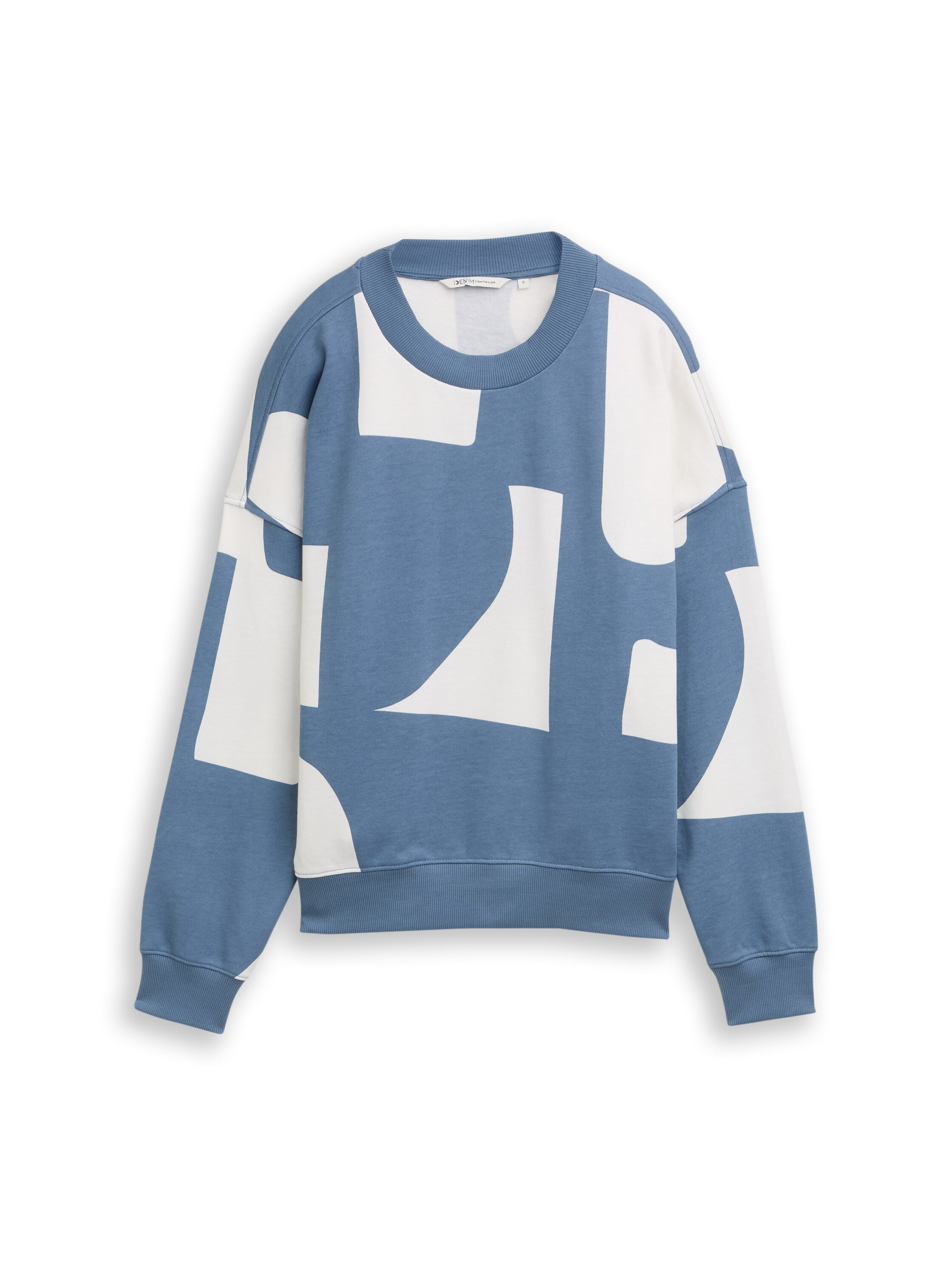 Tom Tailor Loose Fit Blue Sweater With Pattern