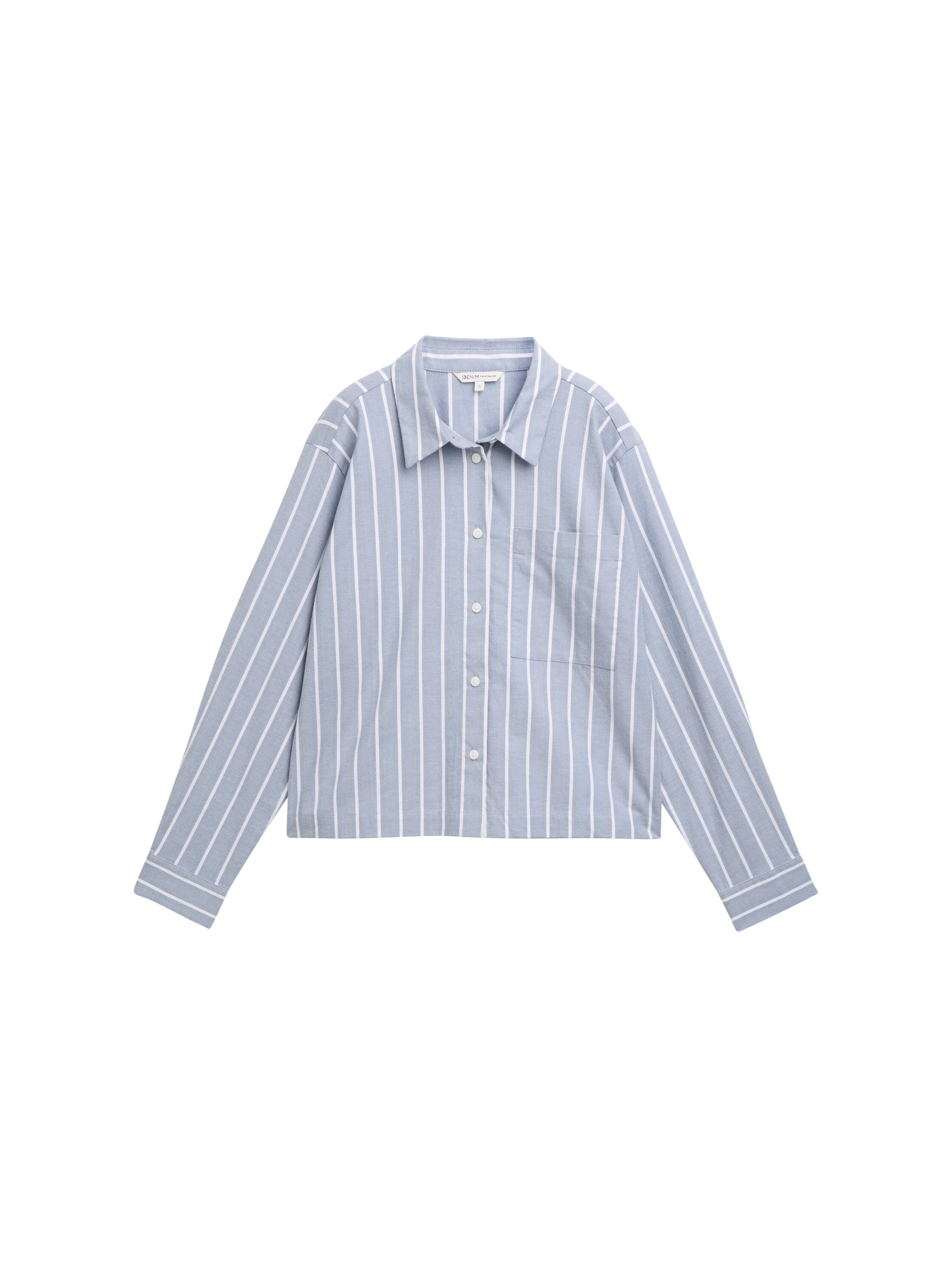 Tom Tailor Boxy Fit Blue With White Stripe Shirt