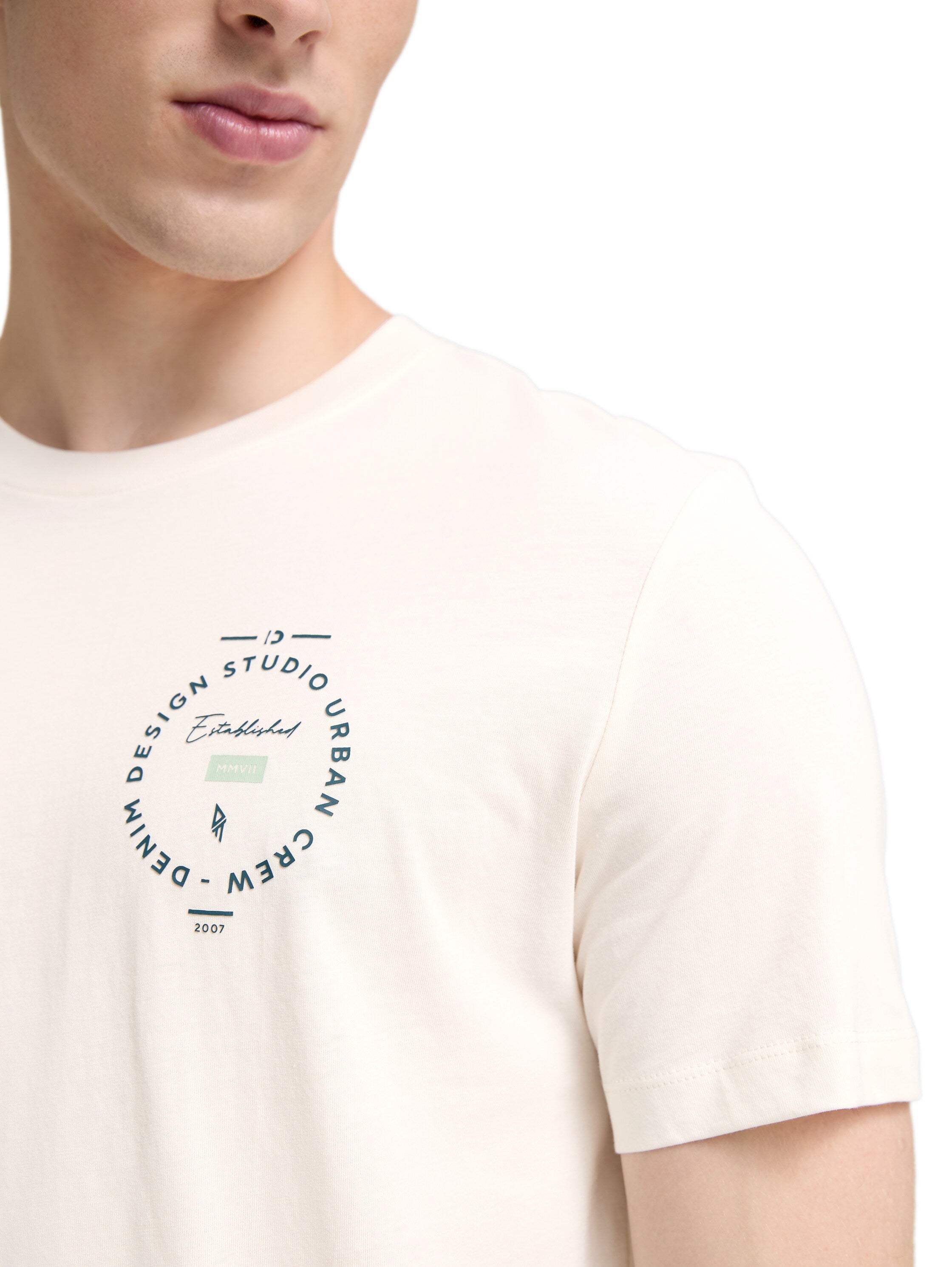 Tom Tailor Offwhite T-shirt with Print