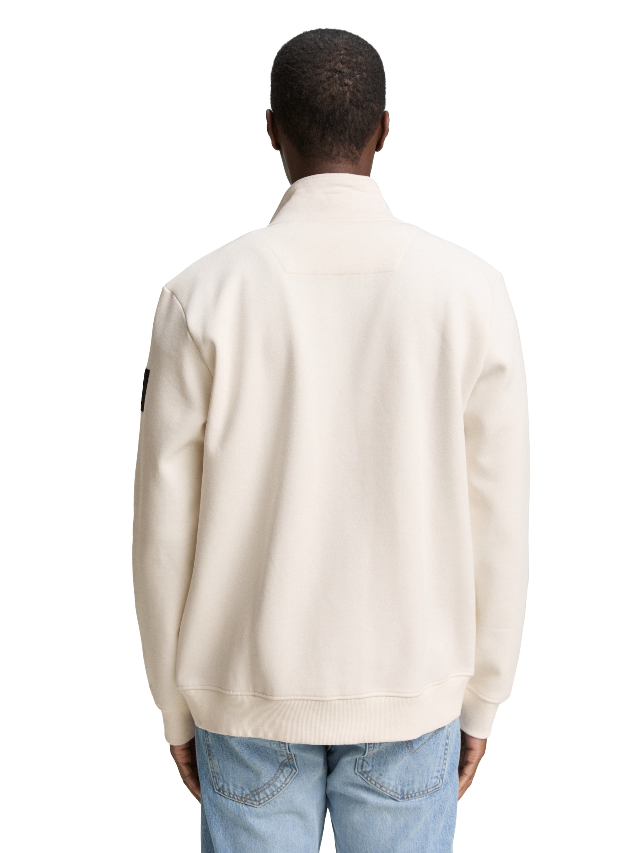 Tom Tailor Long Sleeved White Jacket With Zipper To Close