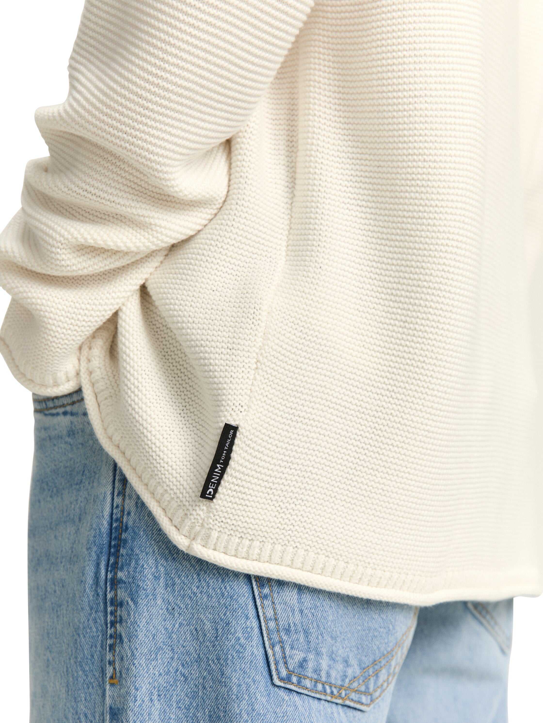 Tom Tailor Relaxed Fit Gardenia White Pullover